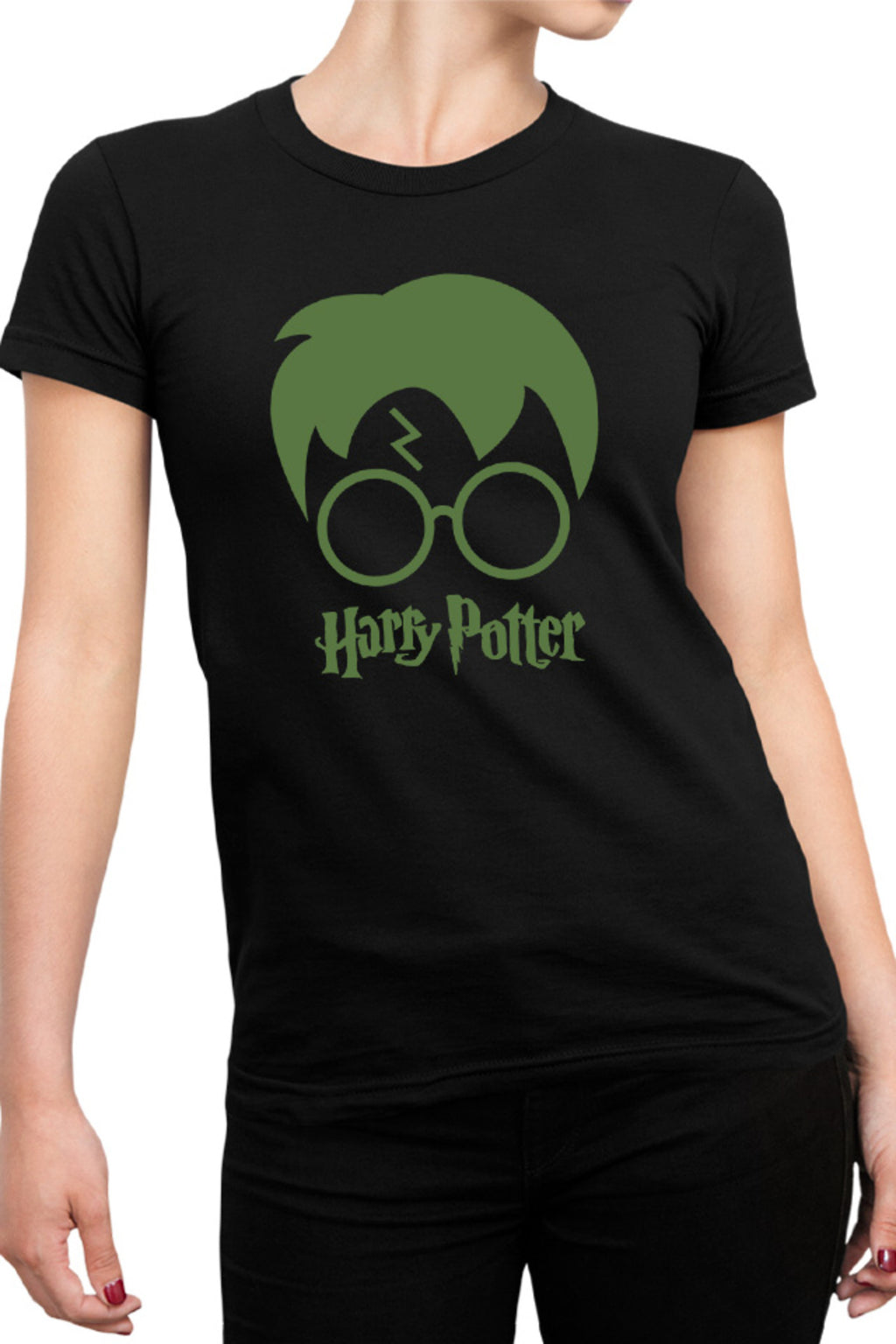 Tricou dama Harry Potter Logo Hair Style Glasses