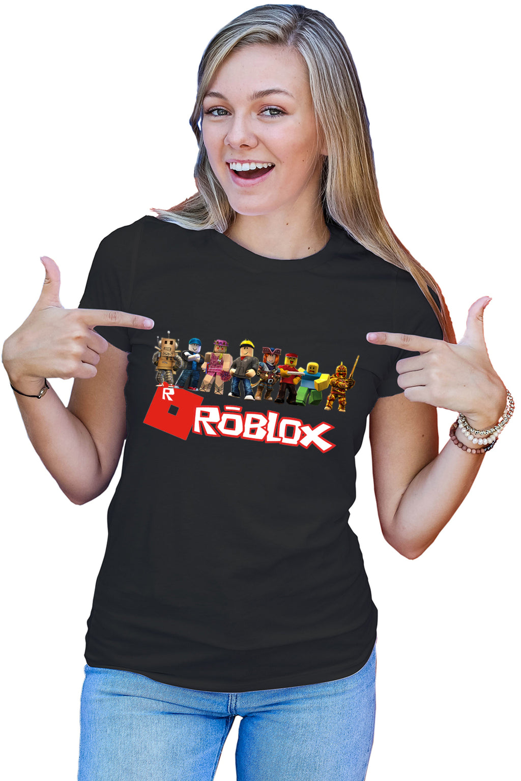 Tricou dama Roblox All Team Guild Builderman