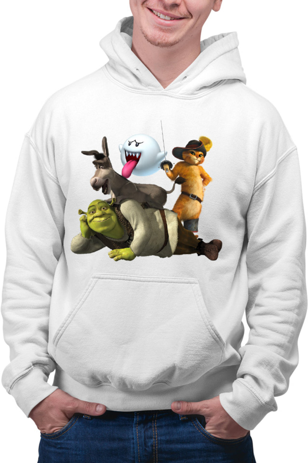 Hanorac barbati Shrek Mario Cat Donkey Ghost
