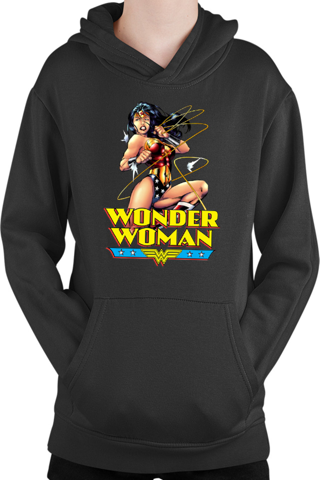 Hanorac copii Wonder Woman String Energy Retro Illustration American