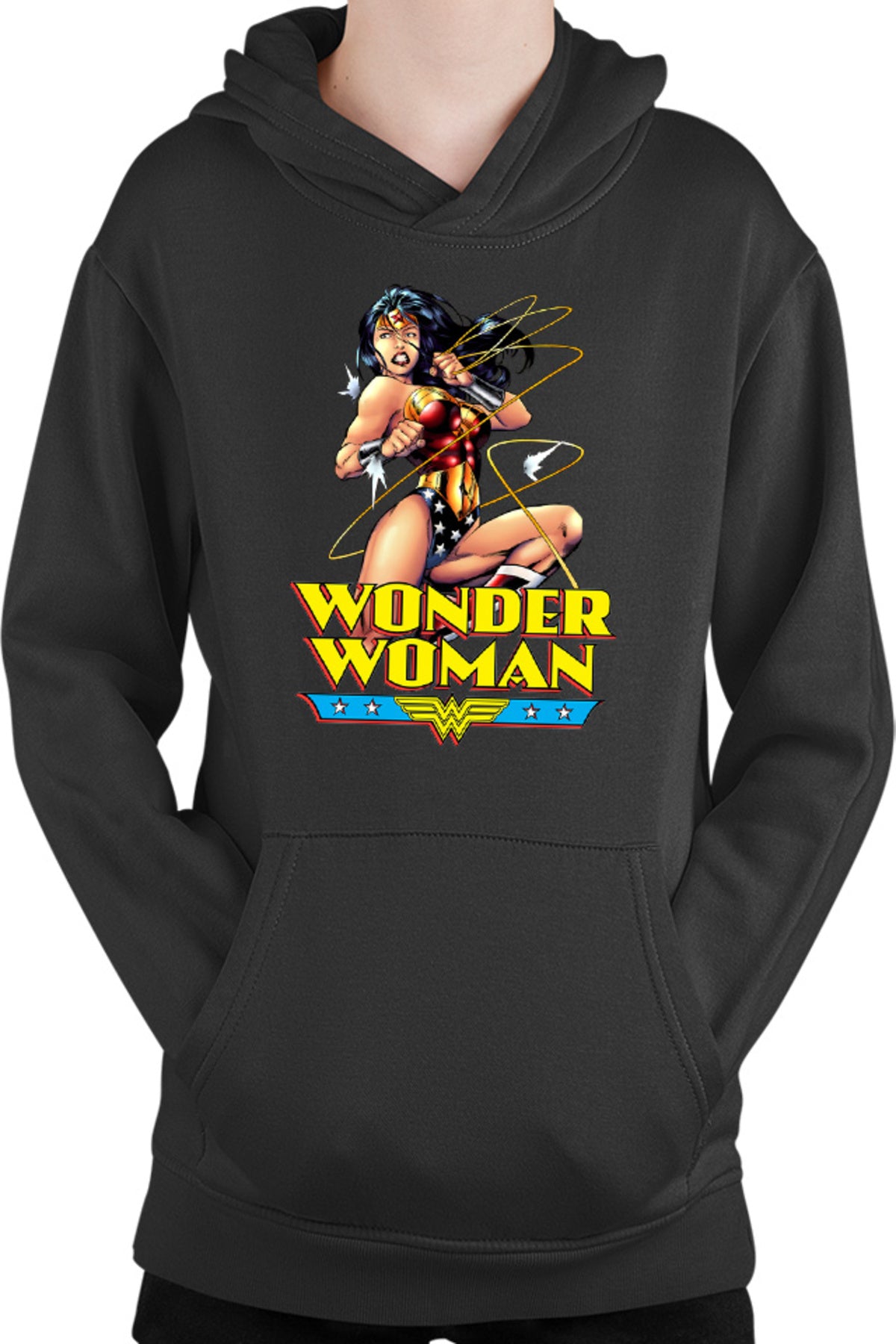 Hanorac copii Wonder Woman String Energy Retro Illustration American