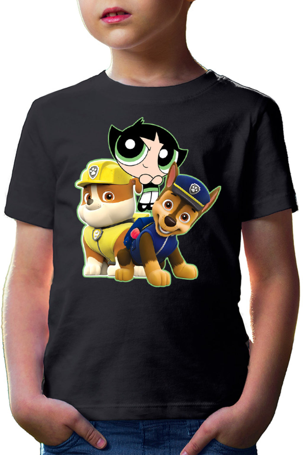 Tricou copii Paw Patrol Buttercup Powerpuff Girls Police Pup