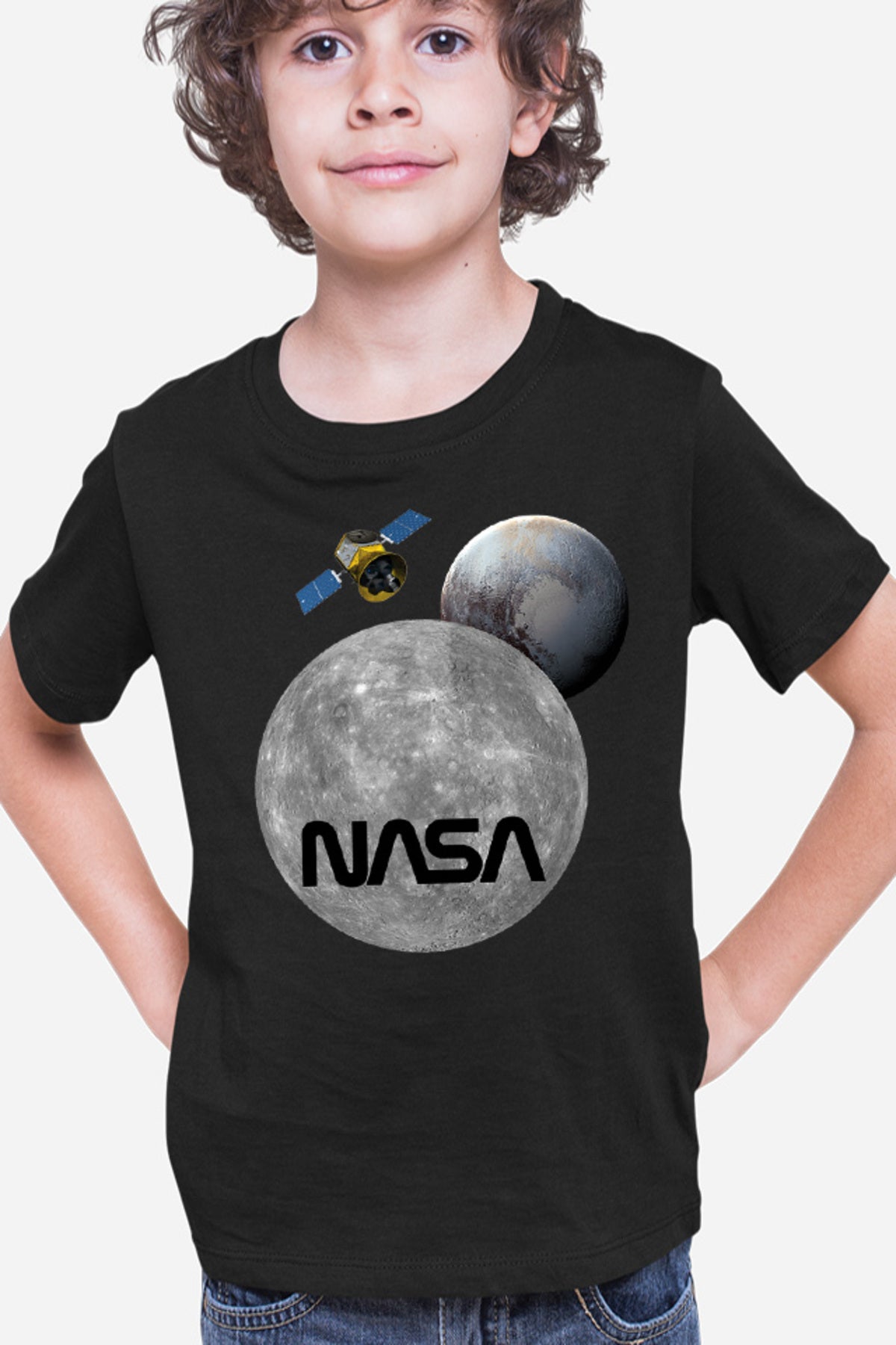 Tricou copii NASA Moon Pluto Space Ship