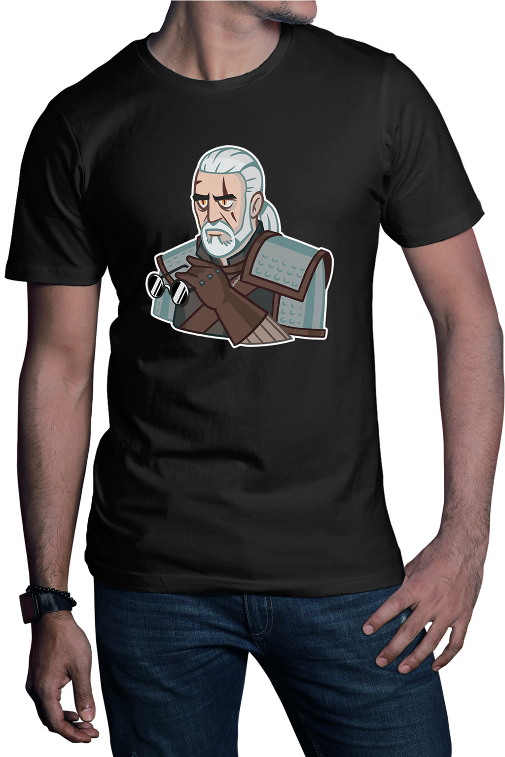 Tricou barbati The Witcher Andrzej Sapkowski Wild Hunt Video Game