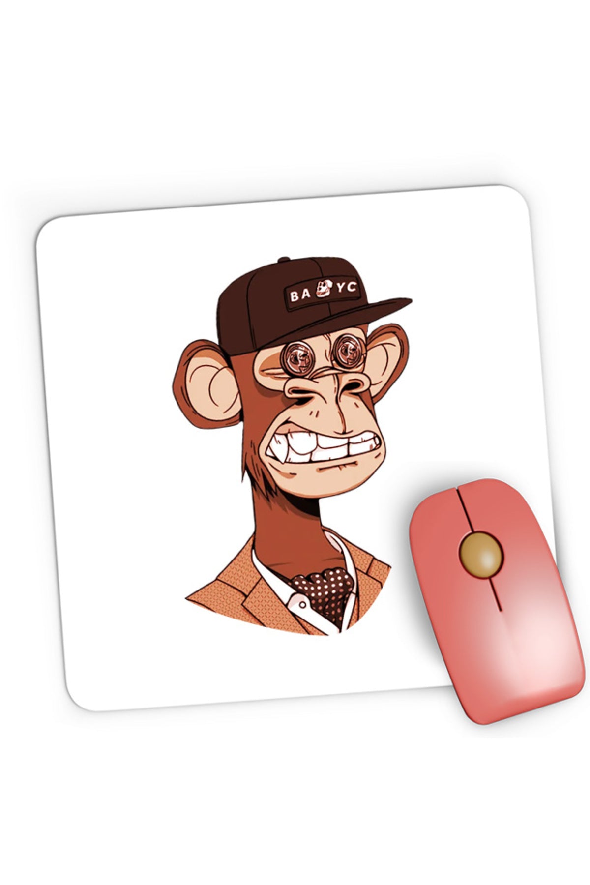 Mousepad Gaming NFT Monkey Modern Financial Global Economy, 21x19 cm
