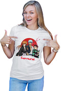 Tricou dama Rurouni Kenshin Samurai Trio Text Sepuku