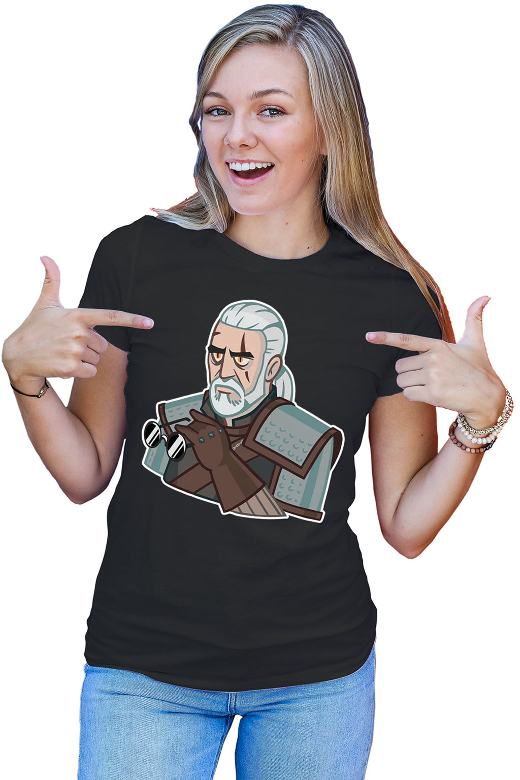 Tricou dama The Witcher Andrzej Sapkowski Wild Hunt Video Game