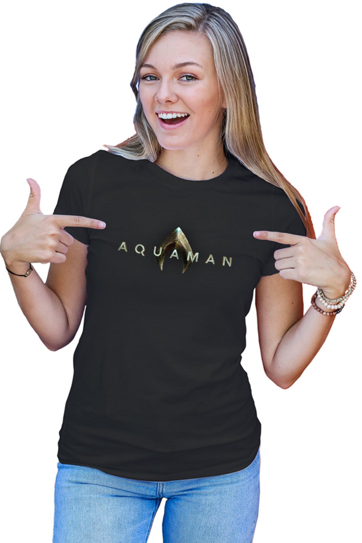 Tricou dama Aquaman Logo DC Comics Warner Bros