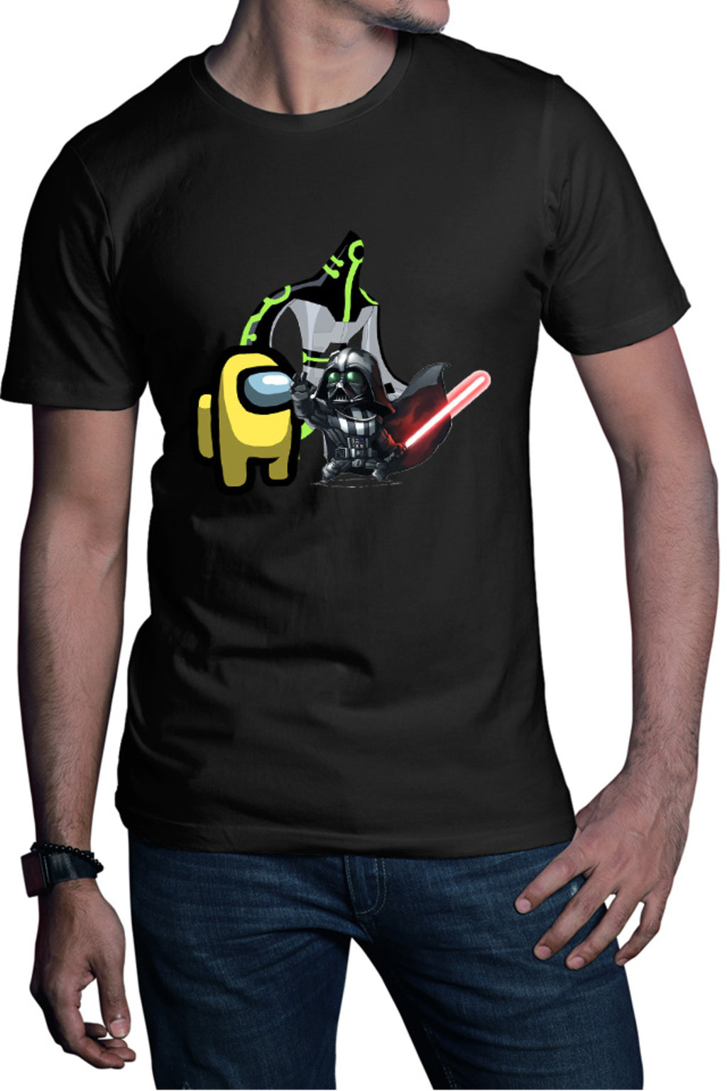 Tricou barbati Ben 10 Among Us Crew Member Darth Vader Immortality Chibi