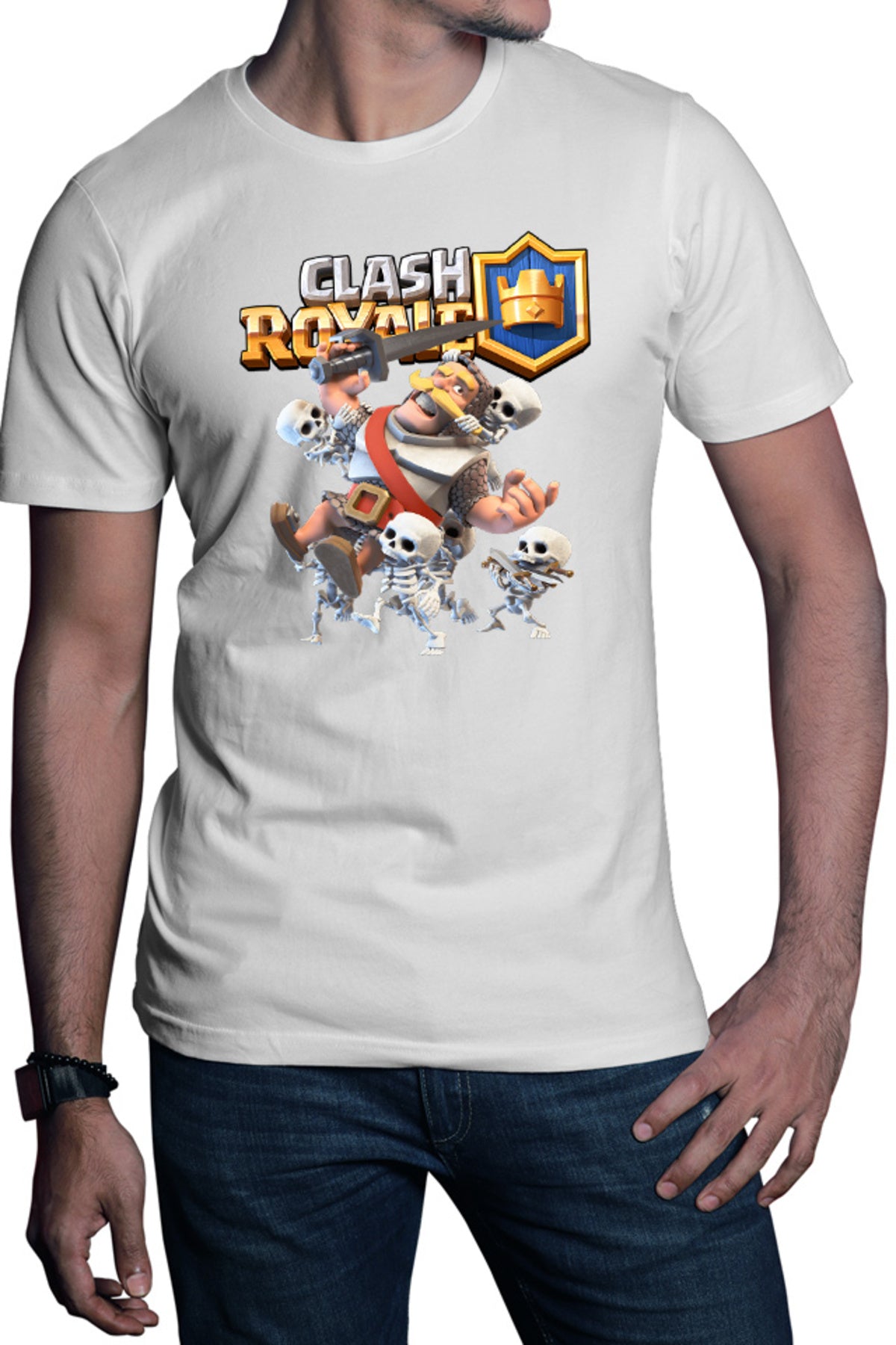 Tricou barbati Clash Royale Skeleton Full Team Aggresive Plan Game