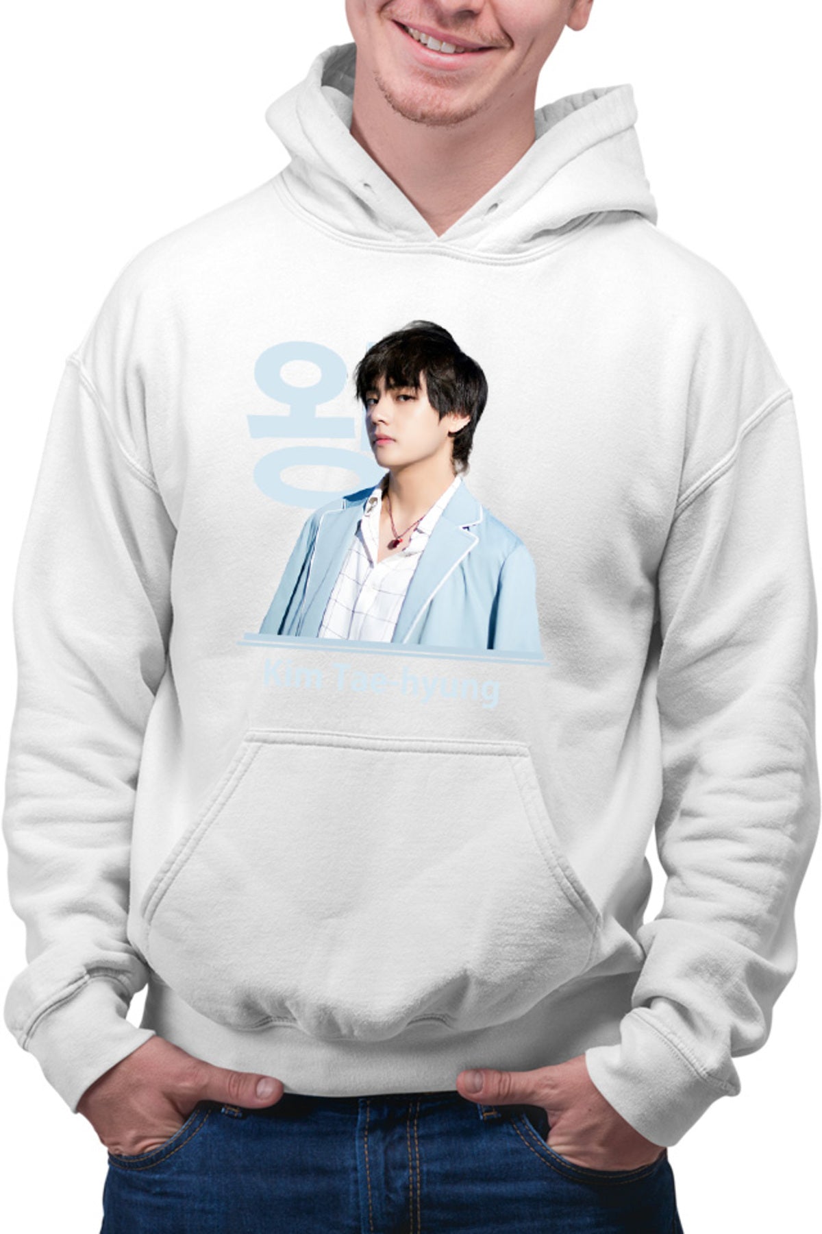 Hanorac barbati BTS V Tae Hyung King Vocals Heart Korean Model