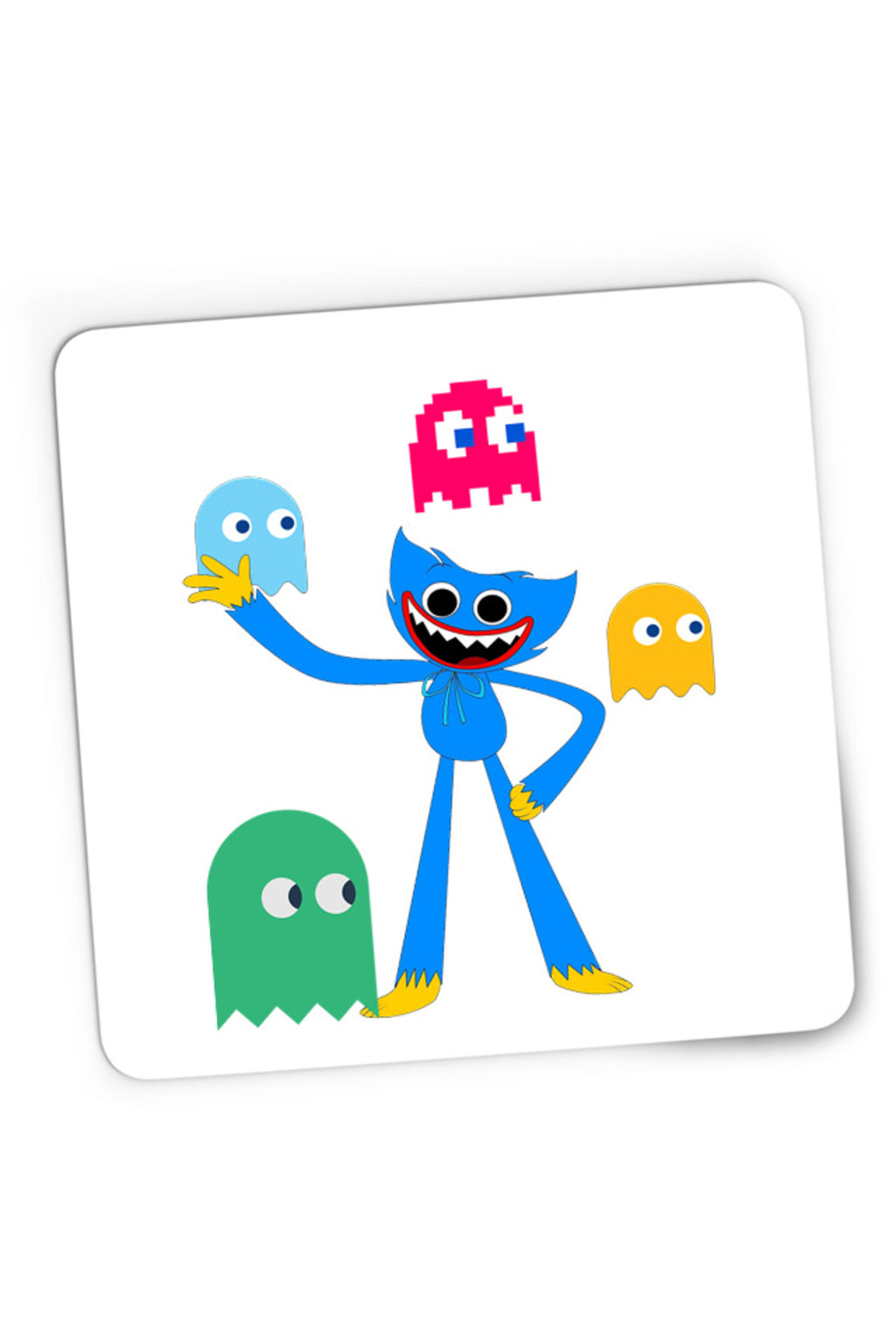 Mousepad Gaming Huggy Wuggy Pac Man Ghost NPC Horror Game, 21x19 cm