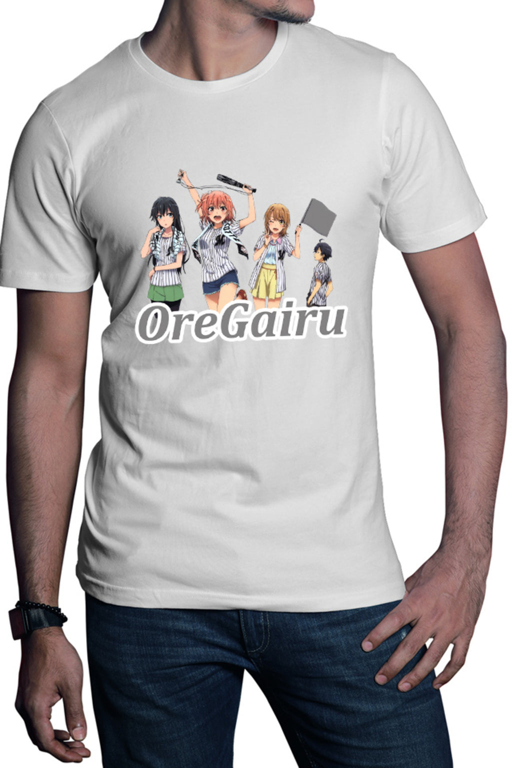 Tricou barbati OreGairu School Hamachi MusicTeam Mates