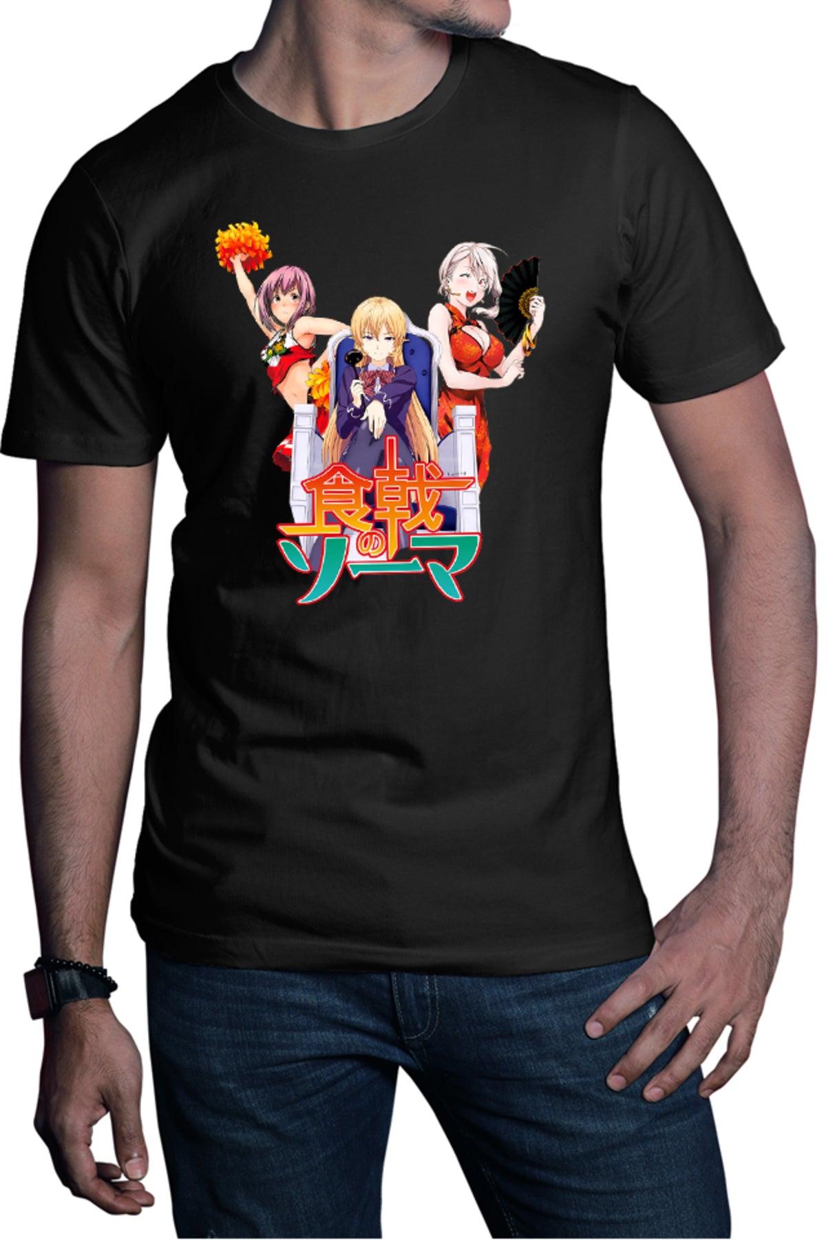 Tricou barbati Food Wars Erina Alice Hisato Fan Anime Shokugeki