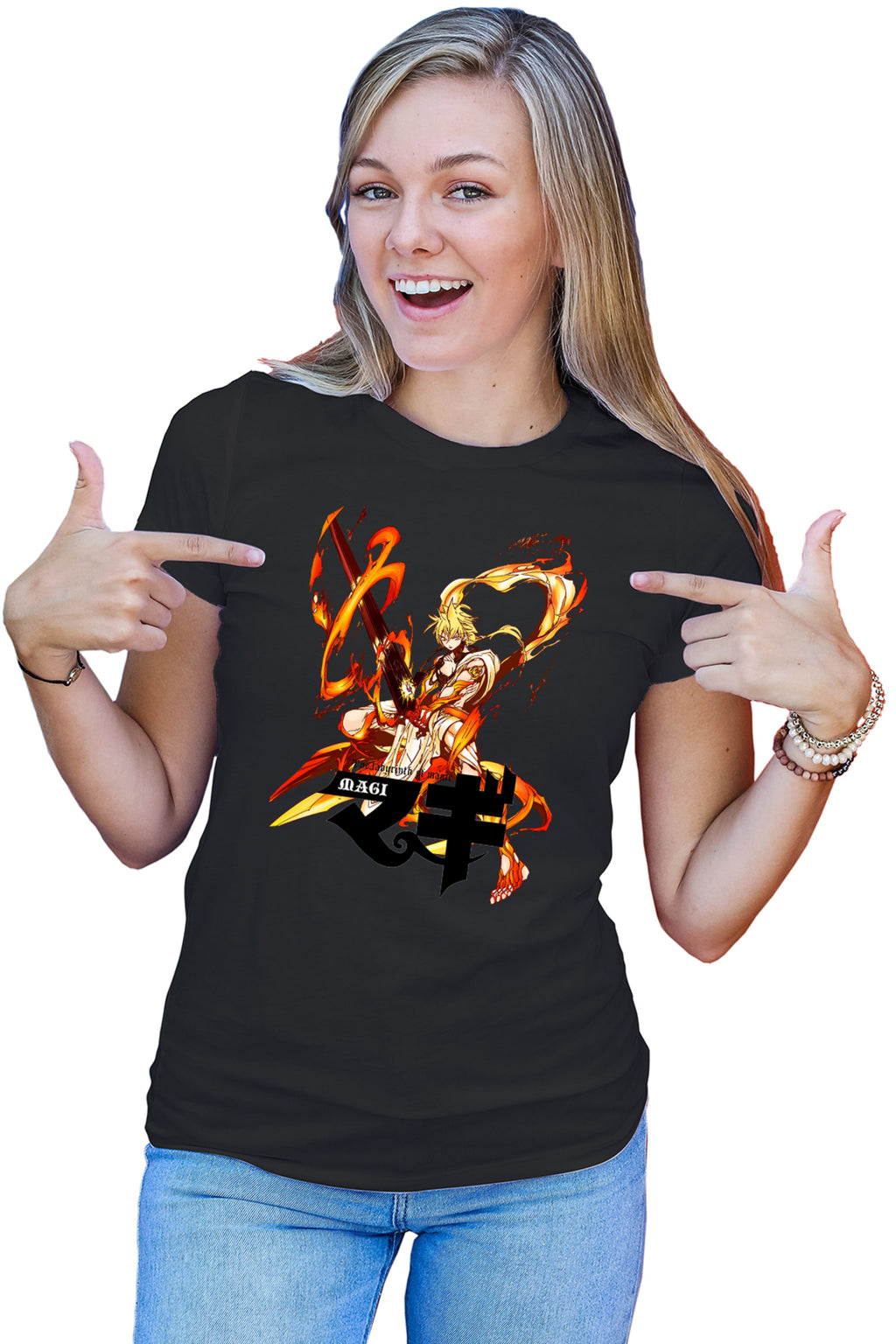 Tricou dama Magi The Labyrinth of Magic Alibaba Fire Sword