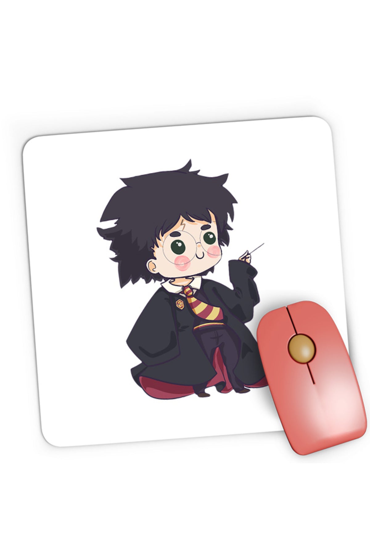 Mousepad Gaming Harry Potter Magic Chibi Small Cute Wizard Academy, 21x19 cm