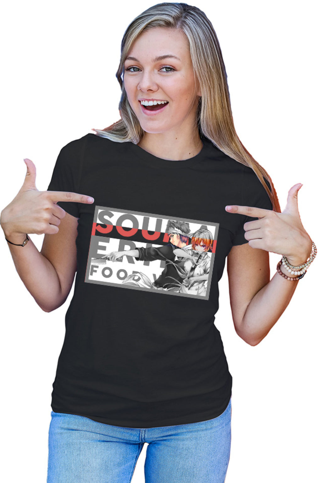 Tricou dama Food Wars Souma Erina Manga Knife Anime Rosub