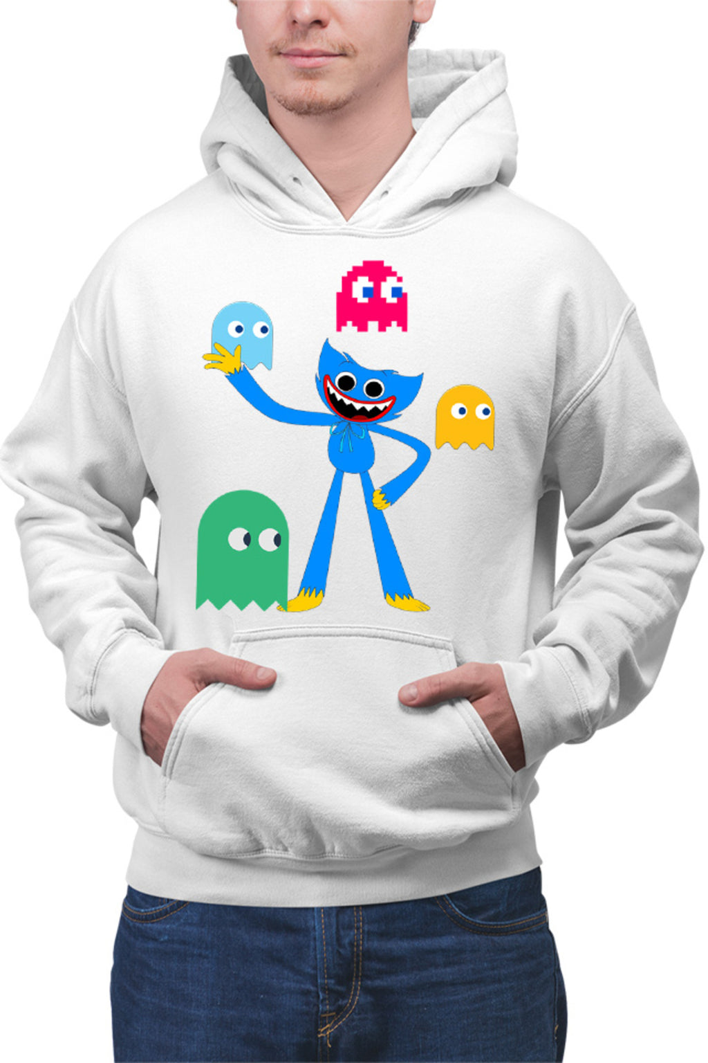 Hanorac barbati Huggy Wuggy Pac Man Ghost NPC Horror Game