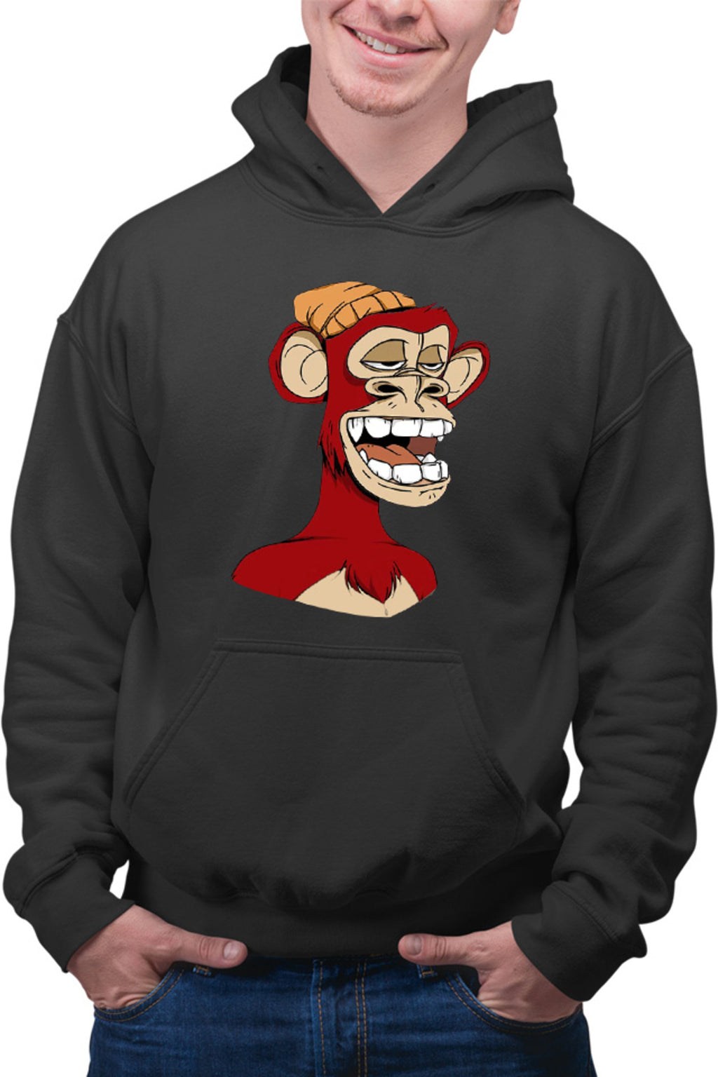 Hanorac barbati NFT Monkey Artist Brilliant Idea Concept Block Chain