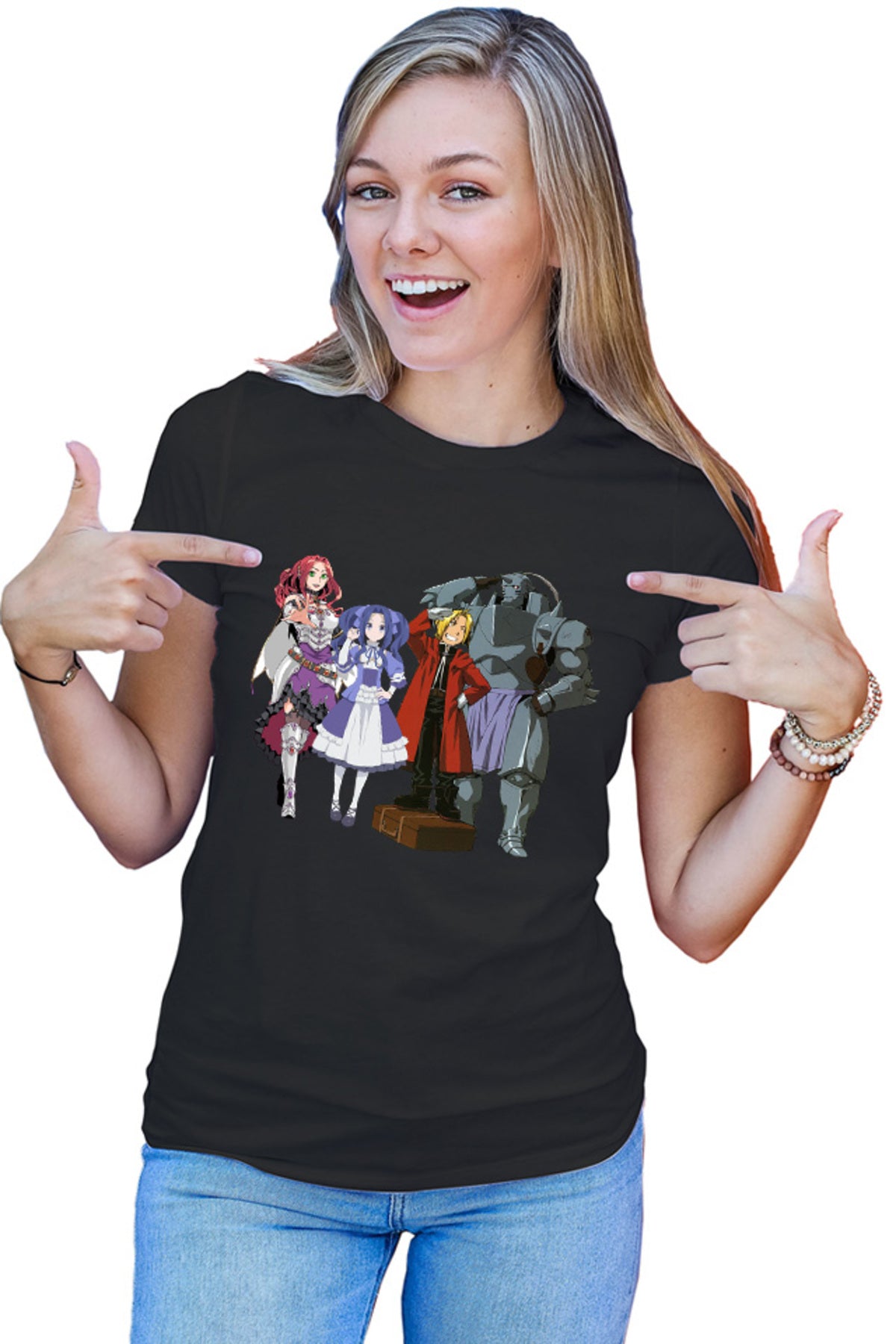 Tricou dama Rising of the Shield Hero Malty Melty Sisters Elric Brothers Full Metal