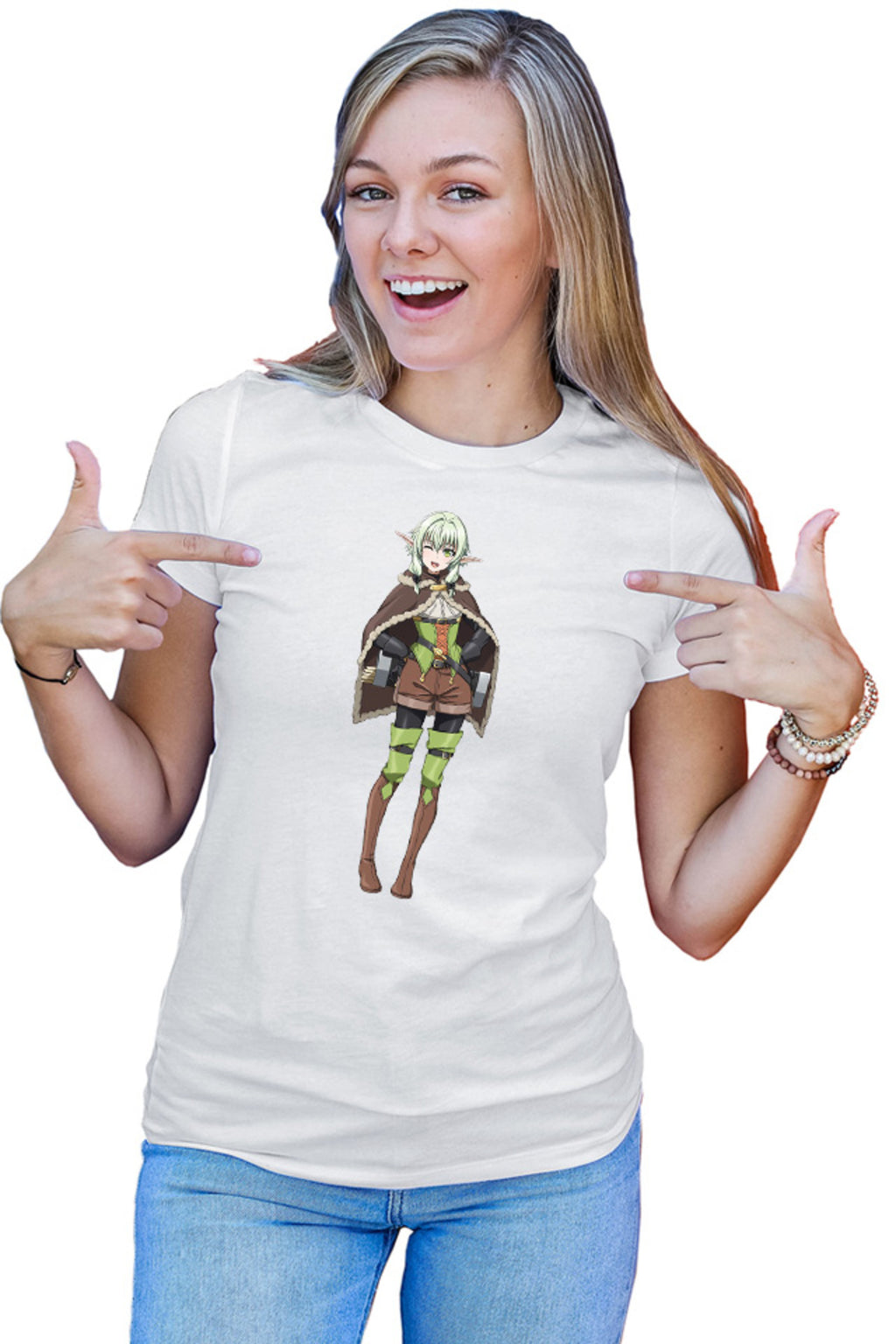 Tricou dama Goblin Slayer Elf Forest Helper Magic Healer Fantasy Anime