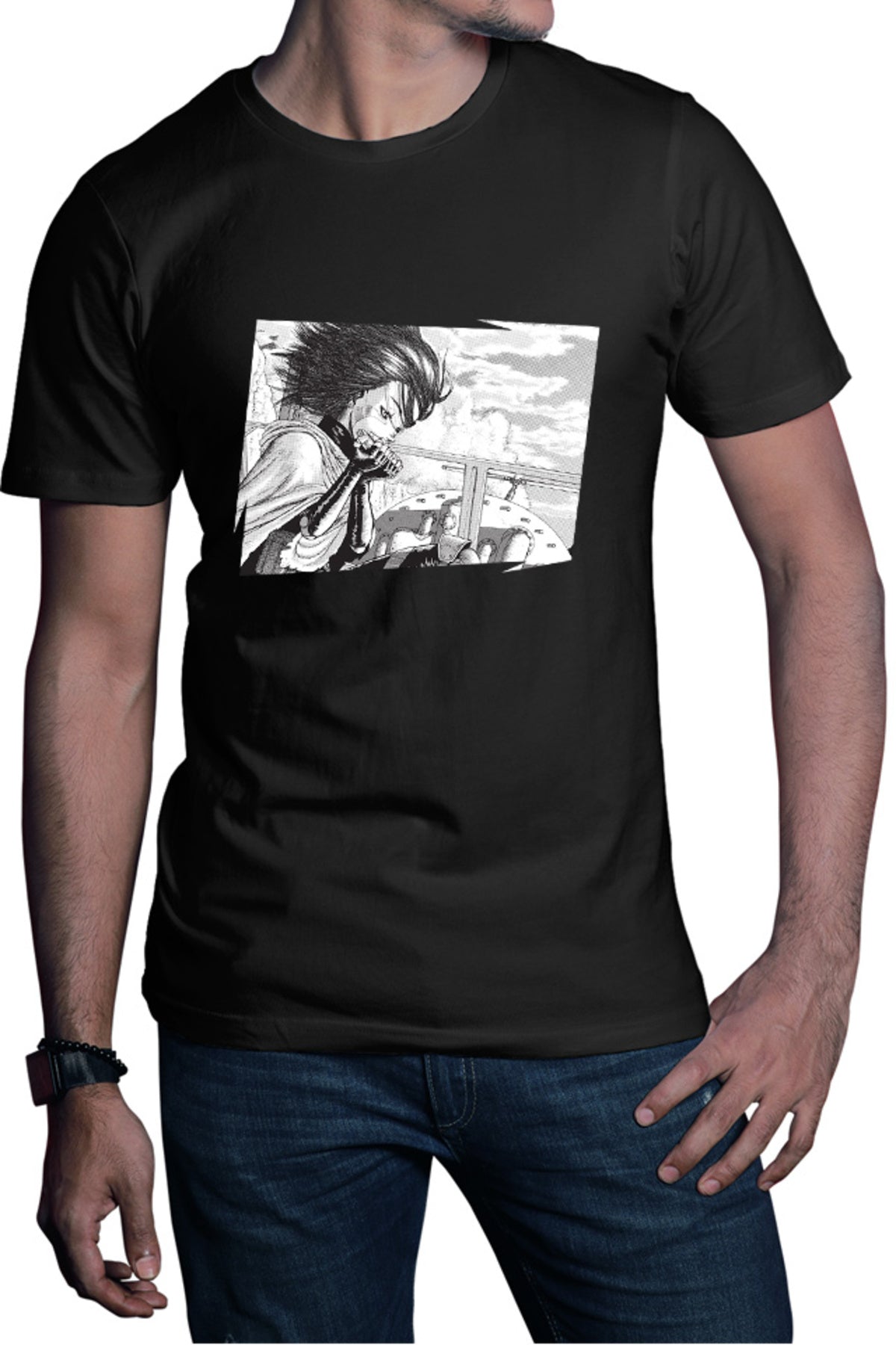 Tricou barbati Battle Angel Alita Gally Sing Wind Animekage