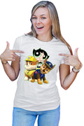 Tricou dama Paw Patrol Buttercup Powerpuff Girls Police Pup