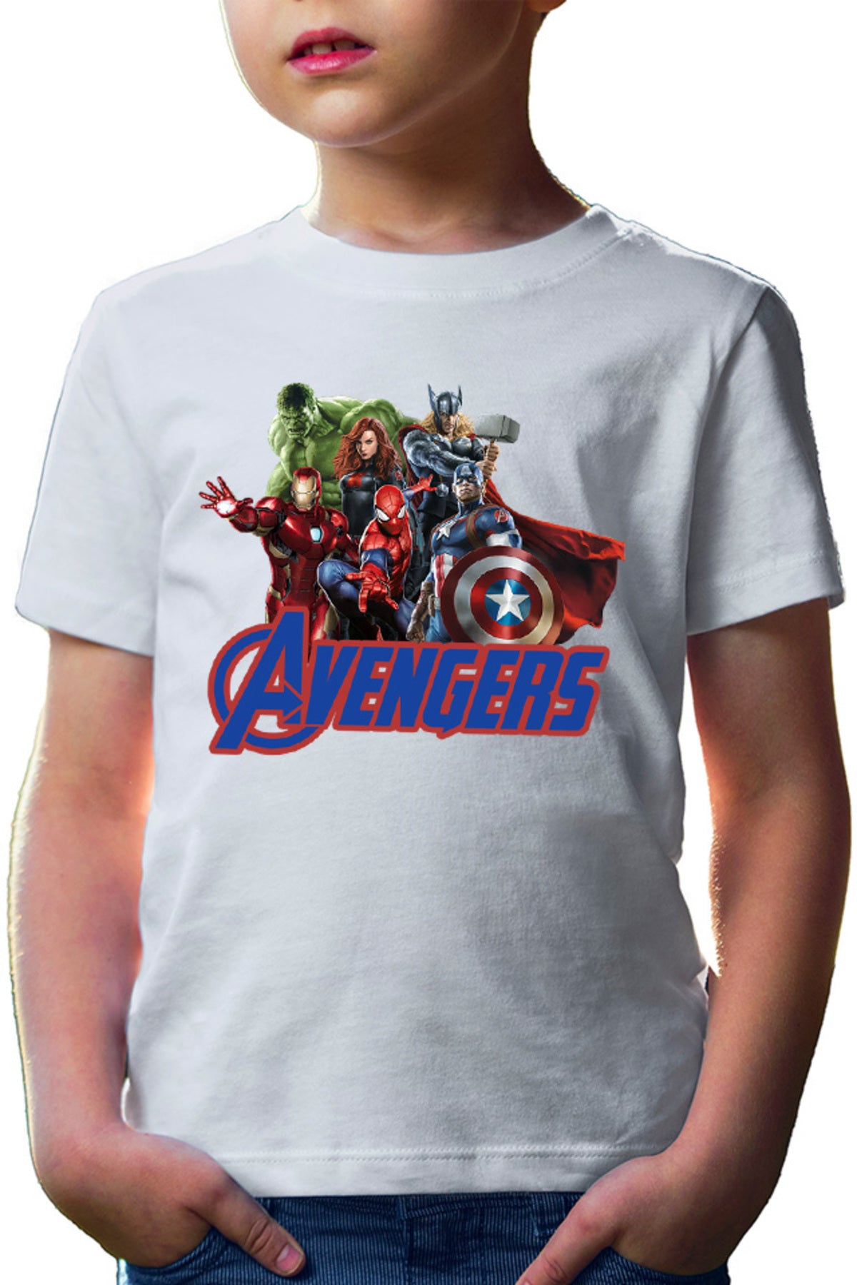 Tricou copii Thor Avangers Group Spiderman Ally Hero Marvel DC Comedy