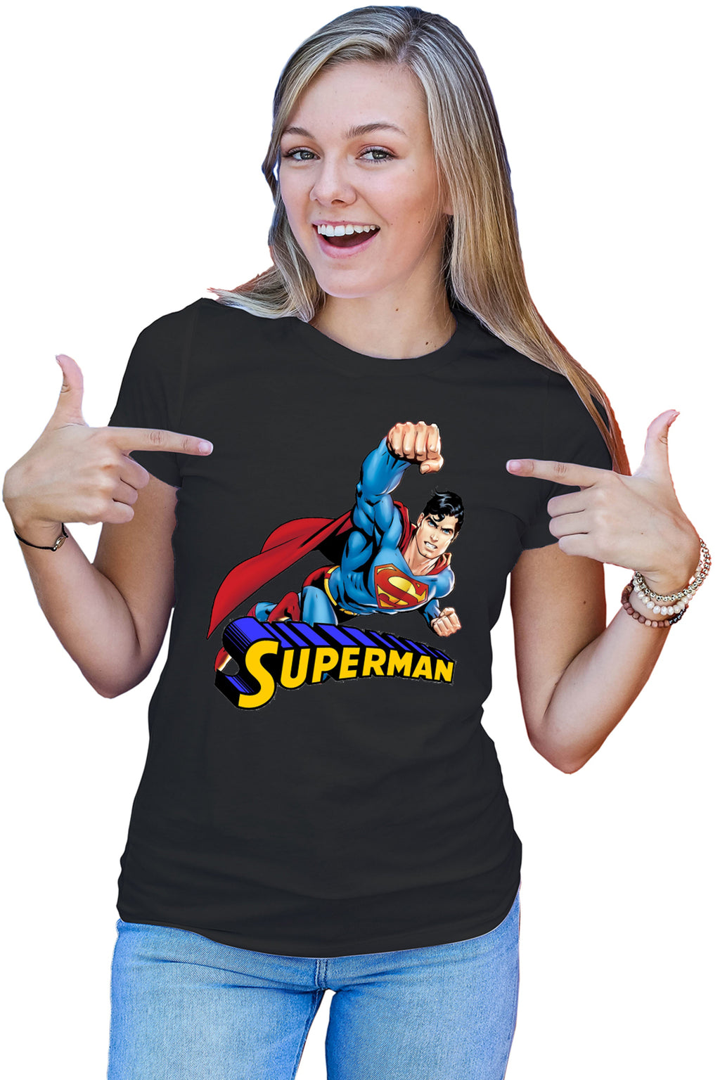 Tricou dama Superman Men of Steel Revine Desen
