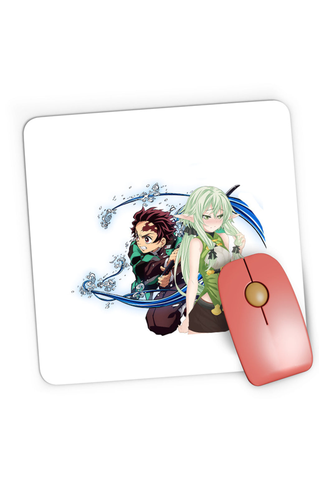 Mousepad Gaming Goblin Slayer Elf Kimetsu no Yaiba Tanjirou, 21x19 cm