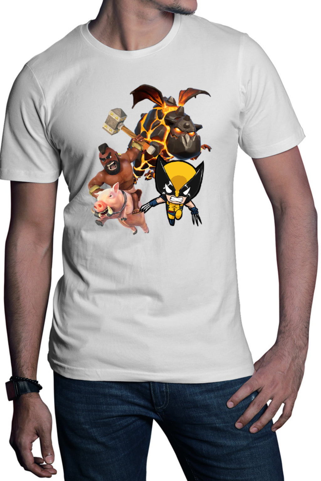 Tricou barbati Clash Royale Clash of Clans Volcano Dragon Rare Pig Fly