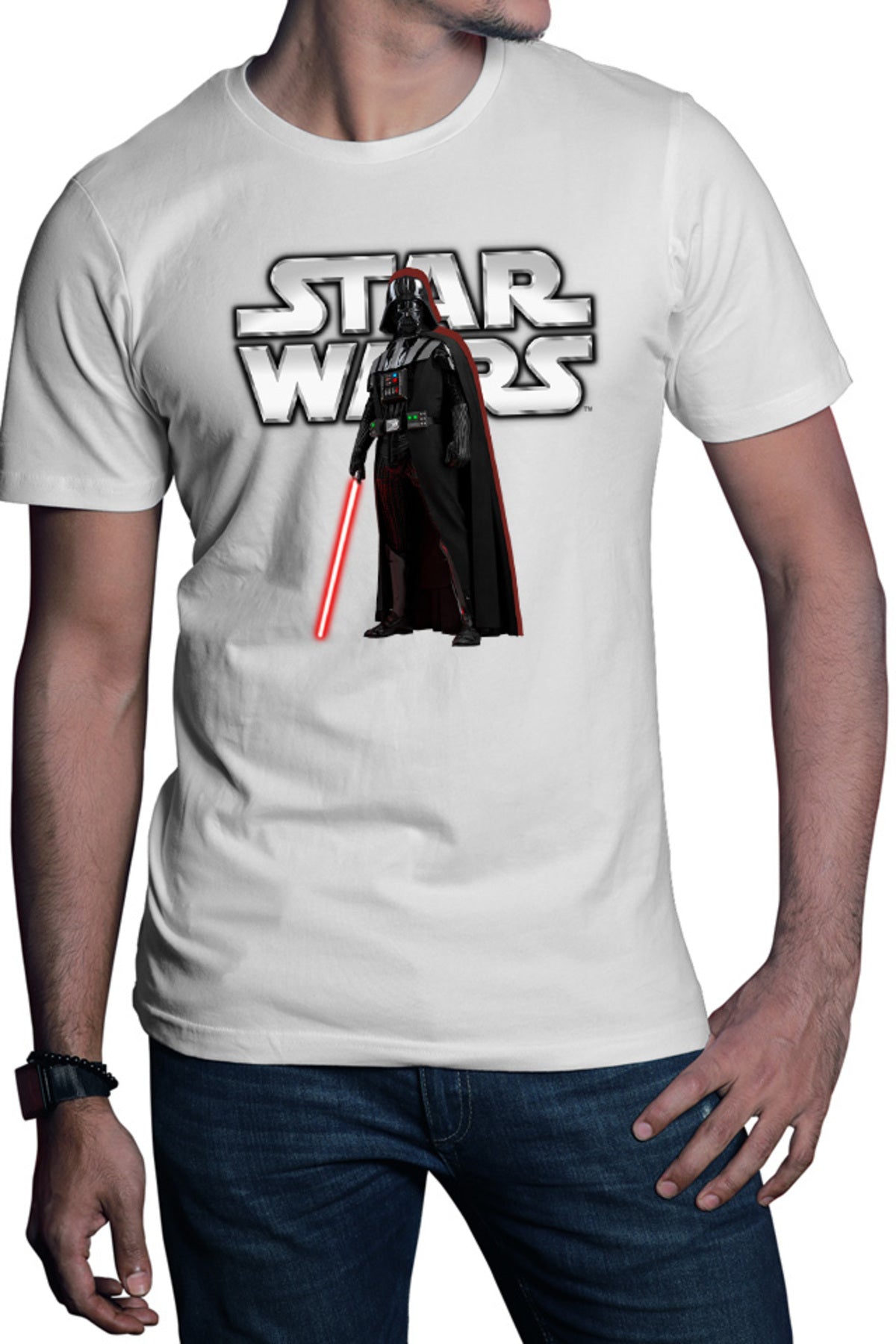 Tricou barbati Star Wars Darth Vader Laser Jedy Action Anakin
