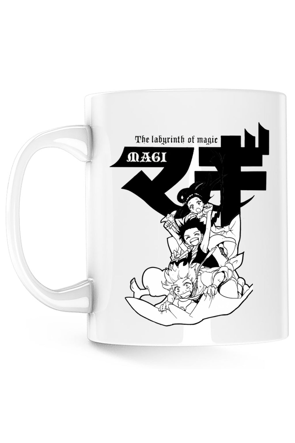 Cana Magi The Labyrinth of Magic Protagonists Group Manga White Black, alba, 330 ml