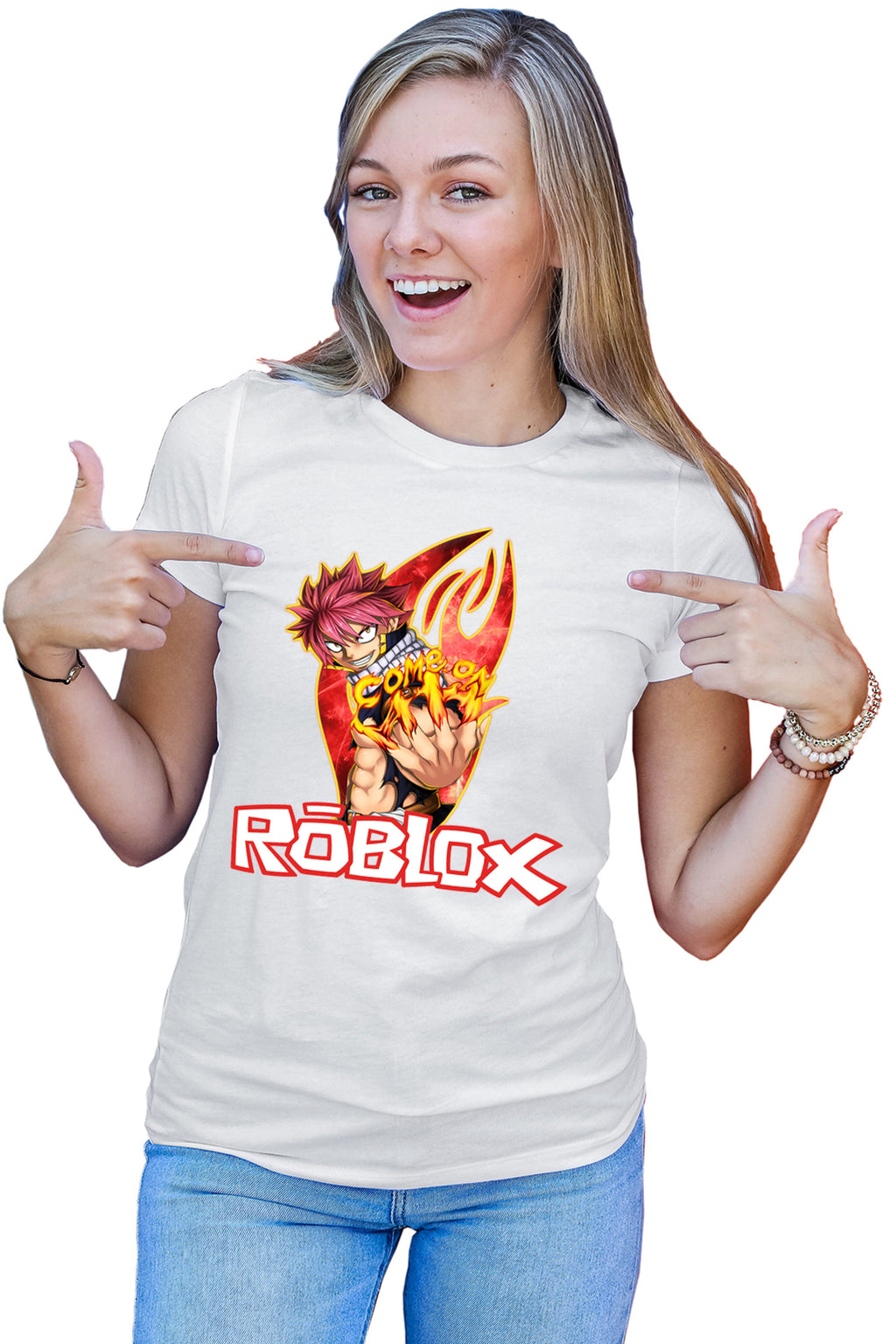 Tricou dama Fairy Tail Natsu Roblox Studio Creator