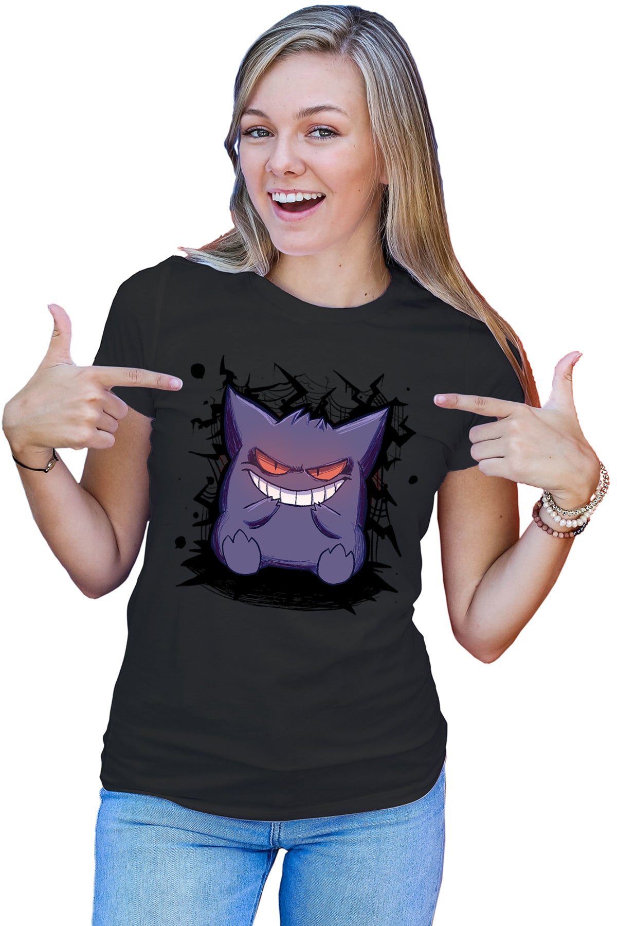 Tricou dama Yu Gi Oh Latias Gengar Pokemon Trading Card