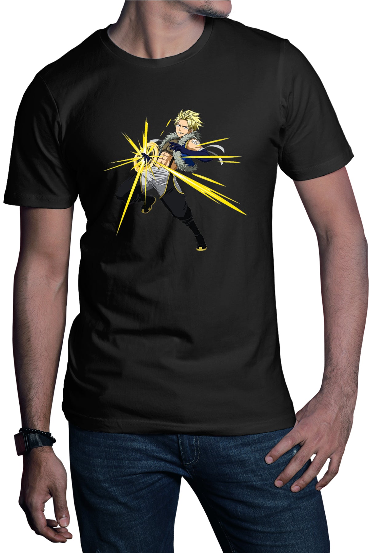 Tricou barbati Fairy Tail Natsu Dragneel Rebel Cool