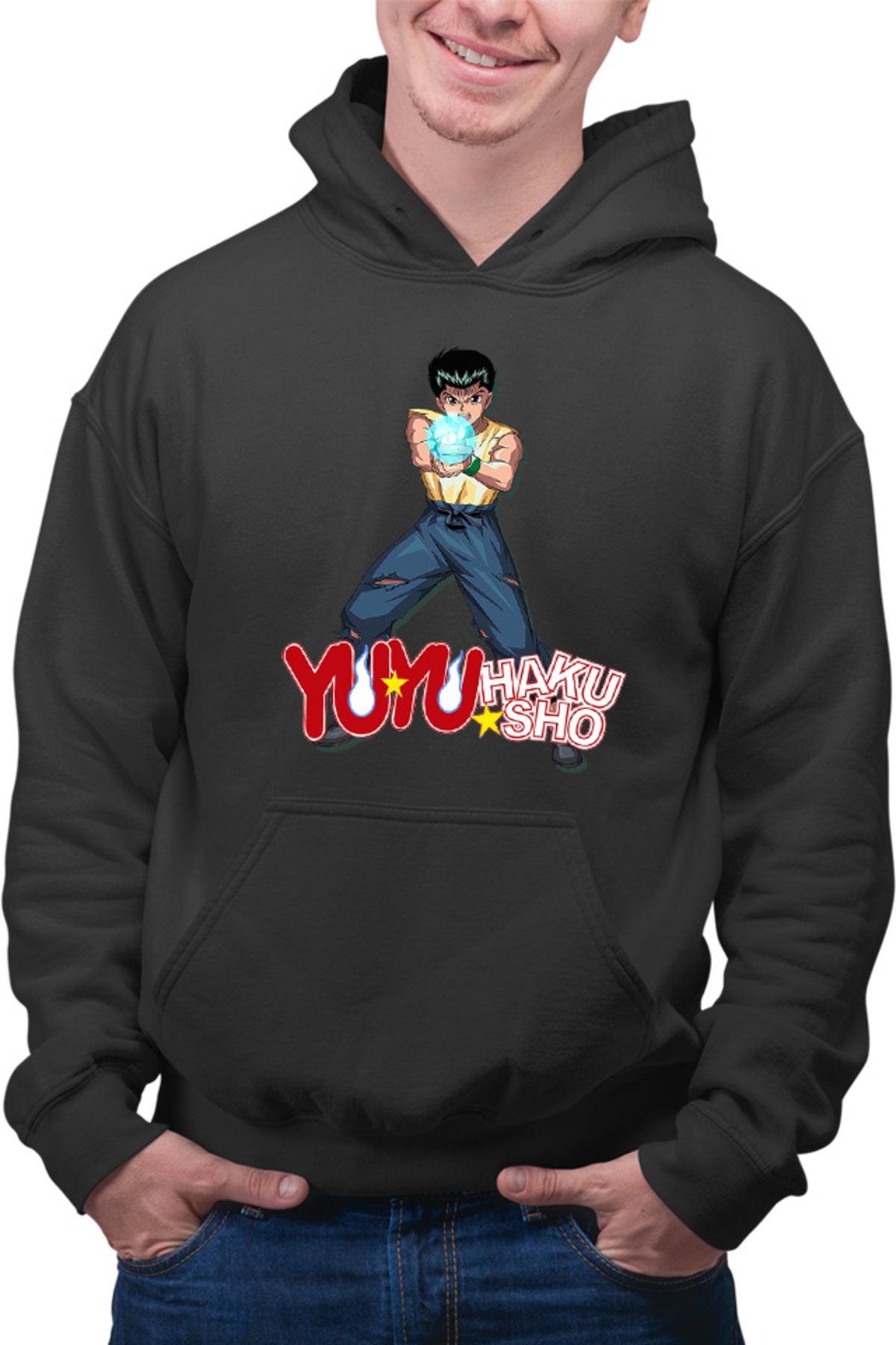 Hanorac barbati Yu Yu Hakusho Yusuke Urameshi Super Power Paranormal Anime