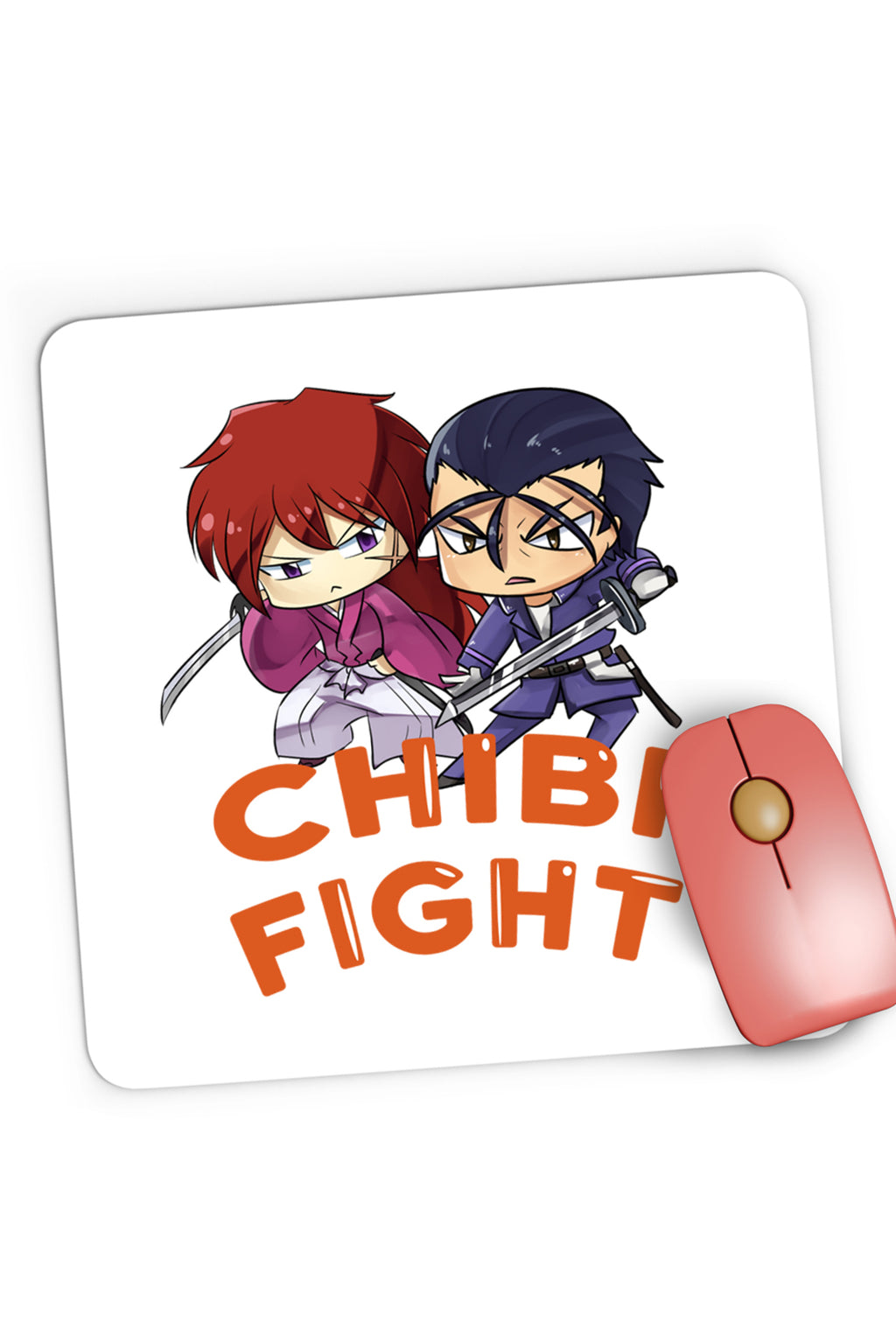 Mousepad Gaming Rurouni Kenshin Chibi Fight Kenshin Hajime, 21x19 cm