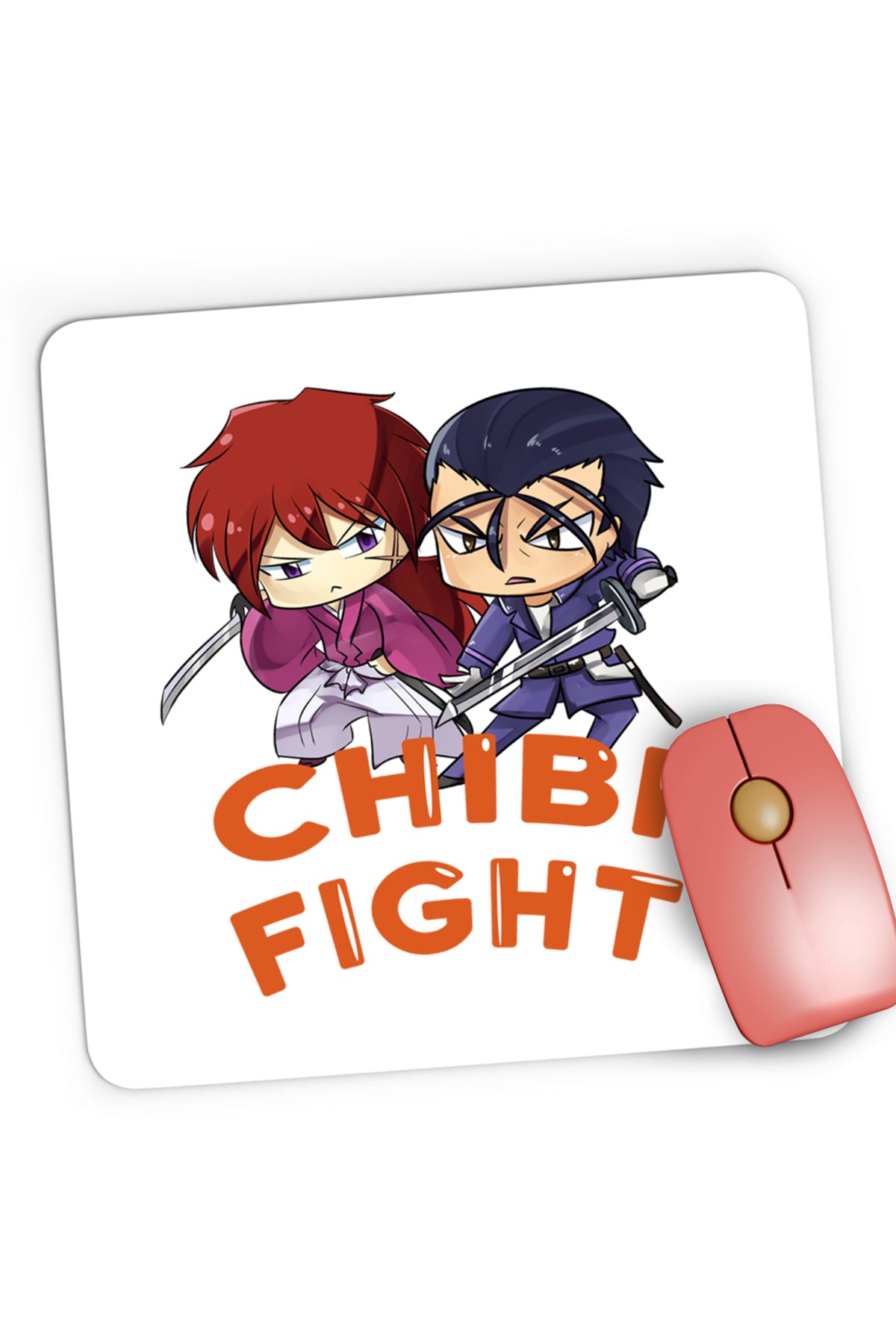 Mousepad Gaming Rurouni Kenshin Chibi Fight Kenshin Hajime, 21x19 cm
