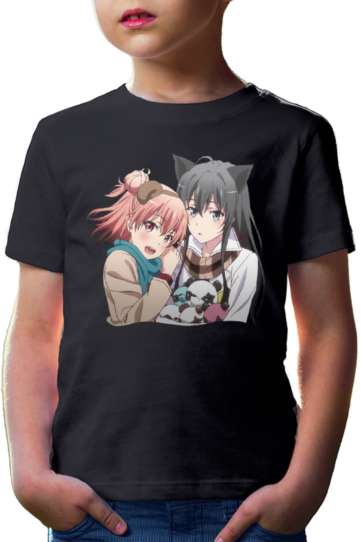 Tricou copii OreGairu School Panda Bear Girls Anime Ponkan
