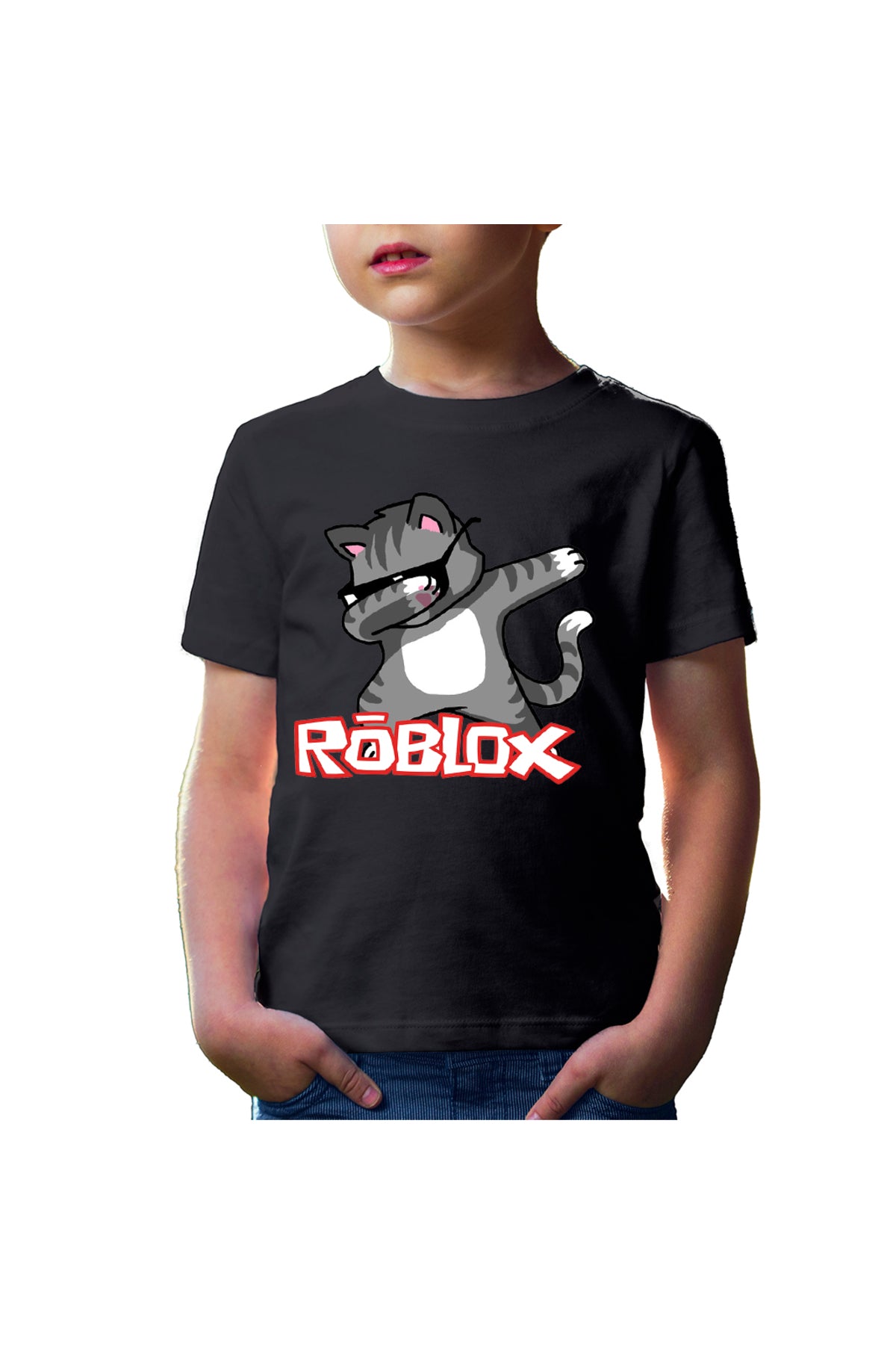 Tricou copii Roblox Cat Kitten Fortnite Dab Vip