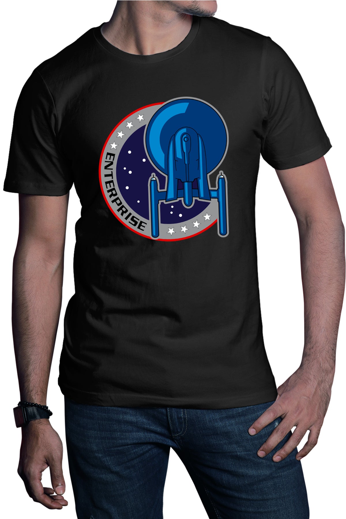 Tricou barbati Star Trek Starship Enterprise Picard Captain