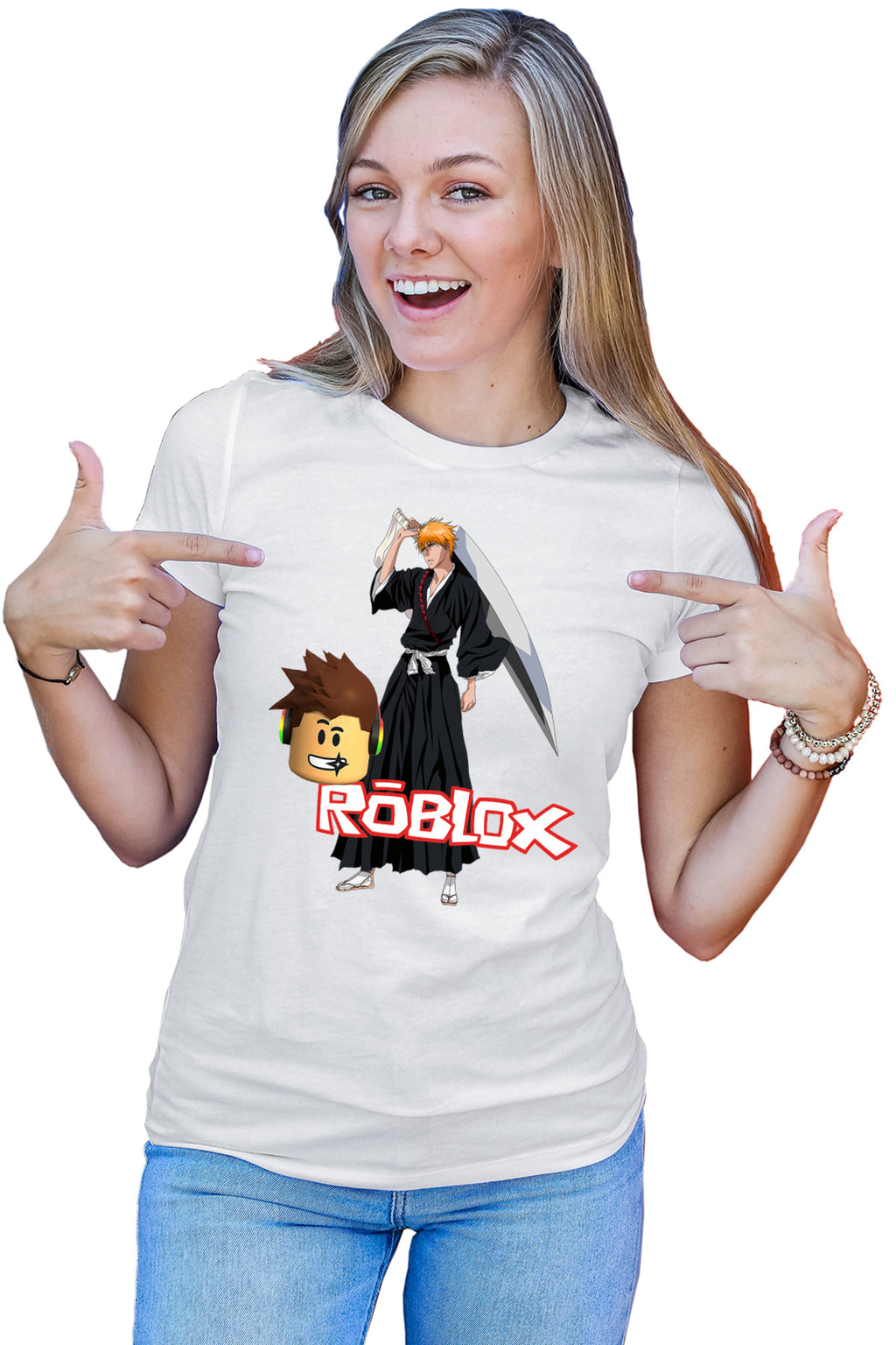 Tricou dama Bleach Ichigo Roblox Samurai Studio Home