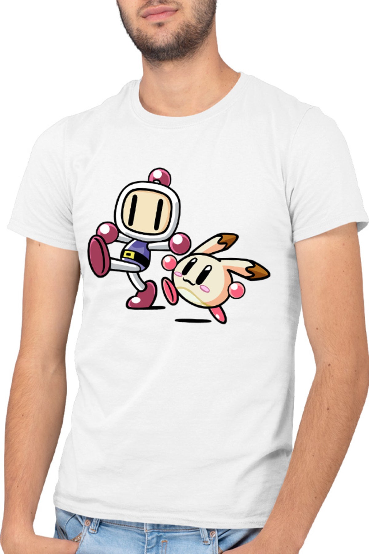Tricou barbati Bomberman Kirby Game Arcade 2D