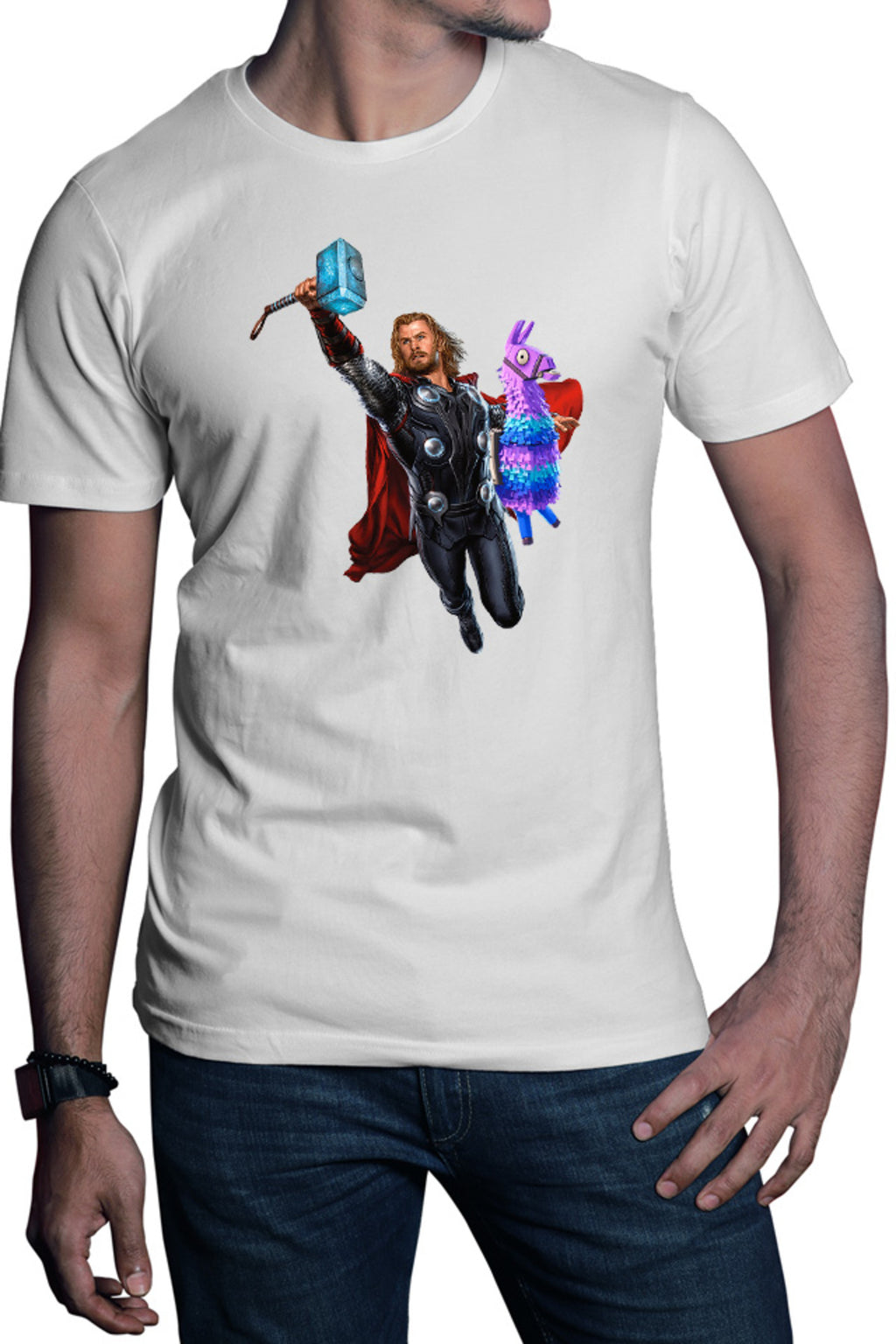 Tricou barbati Thor Fortnite Goat Colorful Jump Pet Beloved Favorite Animal