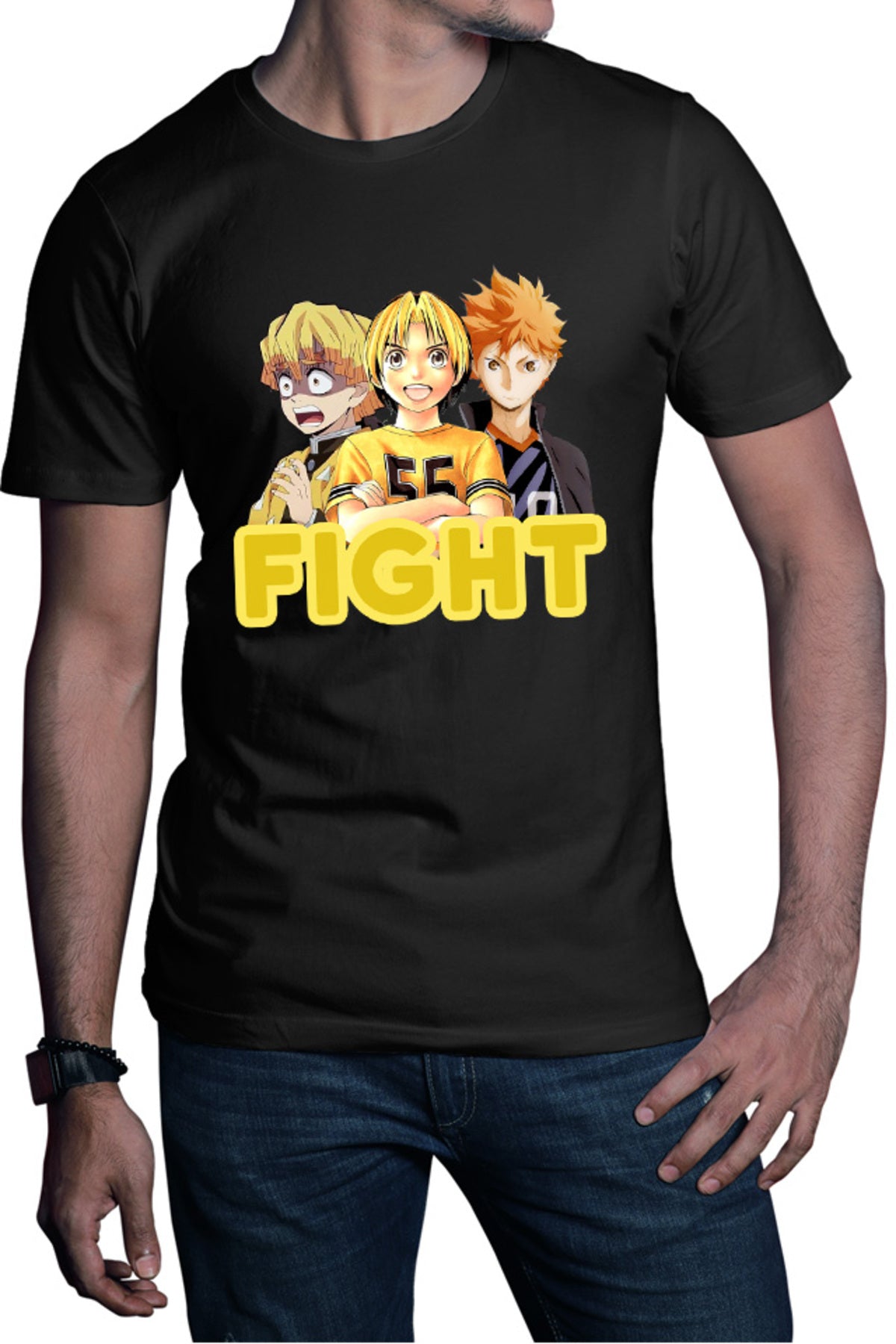 Tricou barbati Hikaru no Go Zenitsu Kimetsu no Yaiba Haikyuu Power Otaku