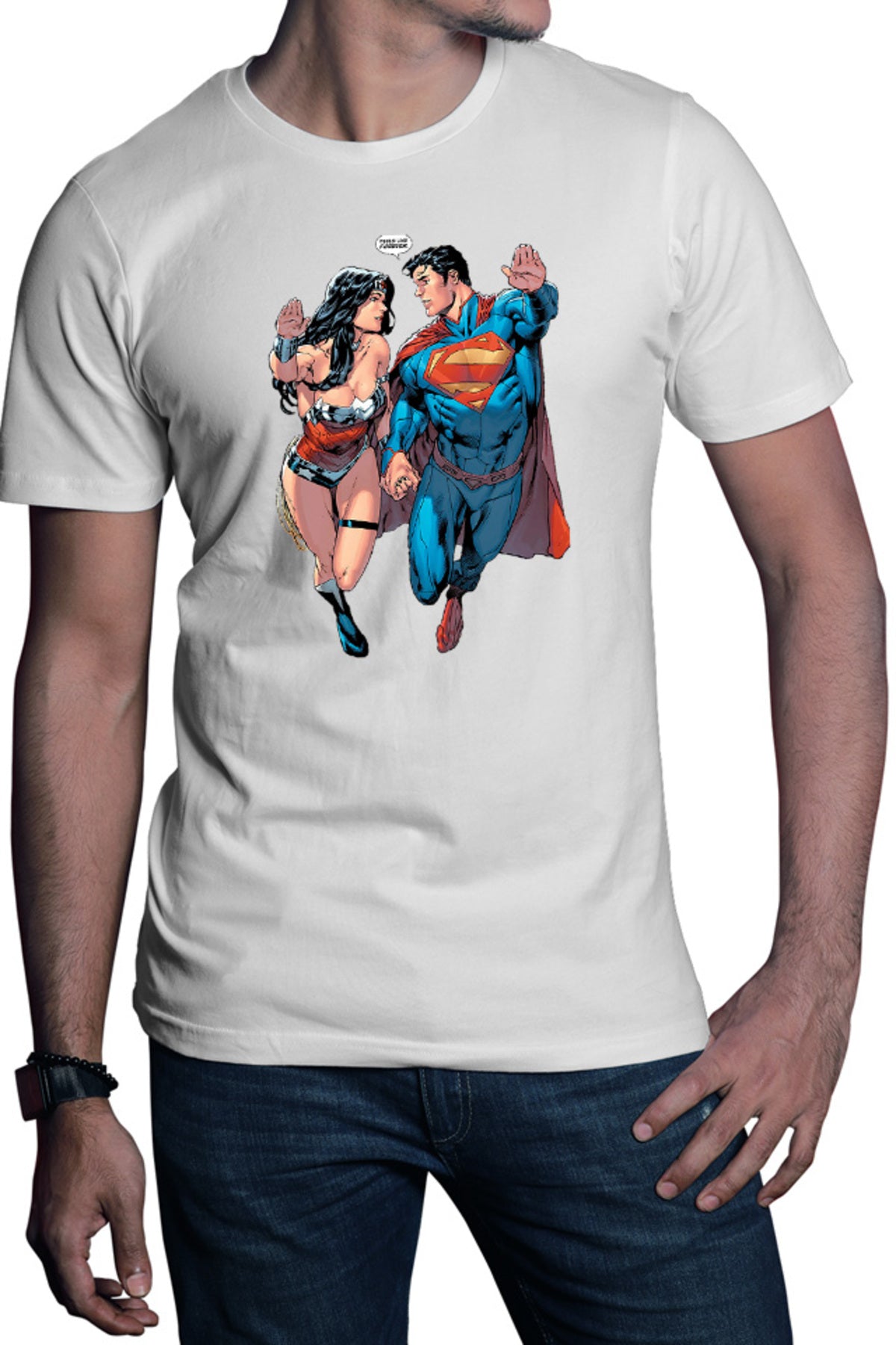 Tricou barbati Wonder Woman Superman Lovers Superpowers American Heroes