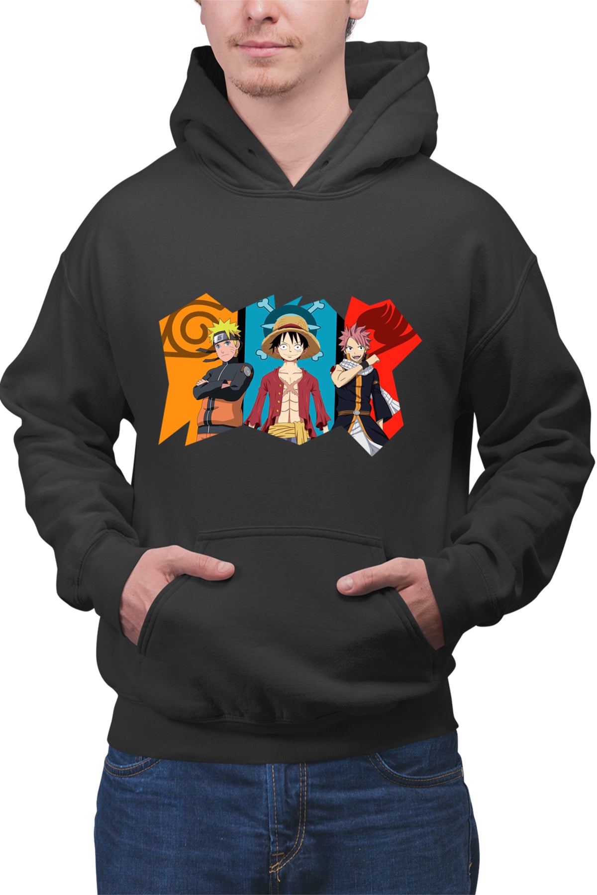 Hanorac barbati Fairy Tail Naruto One Piece Best Guild Anime