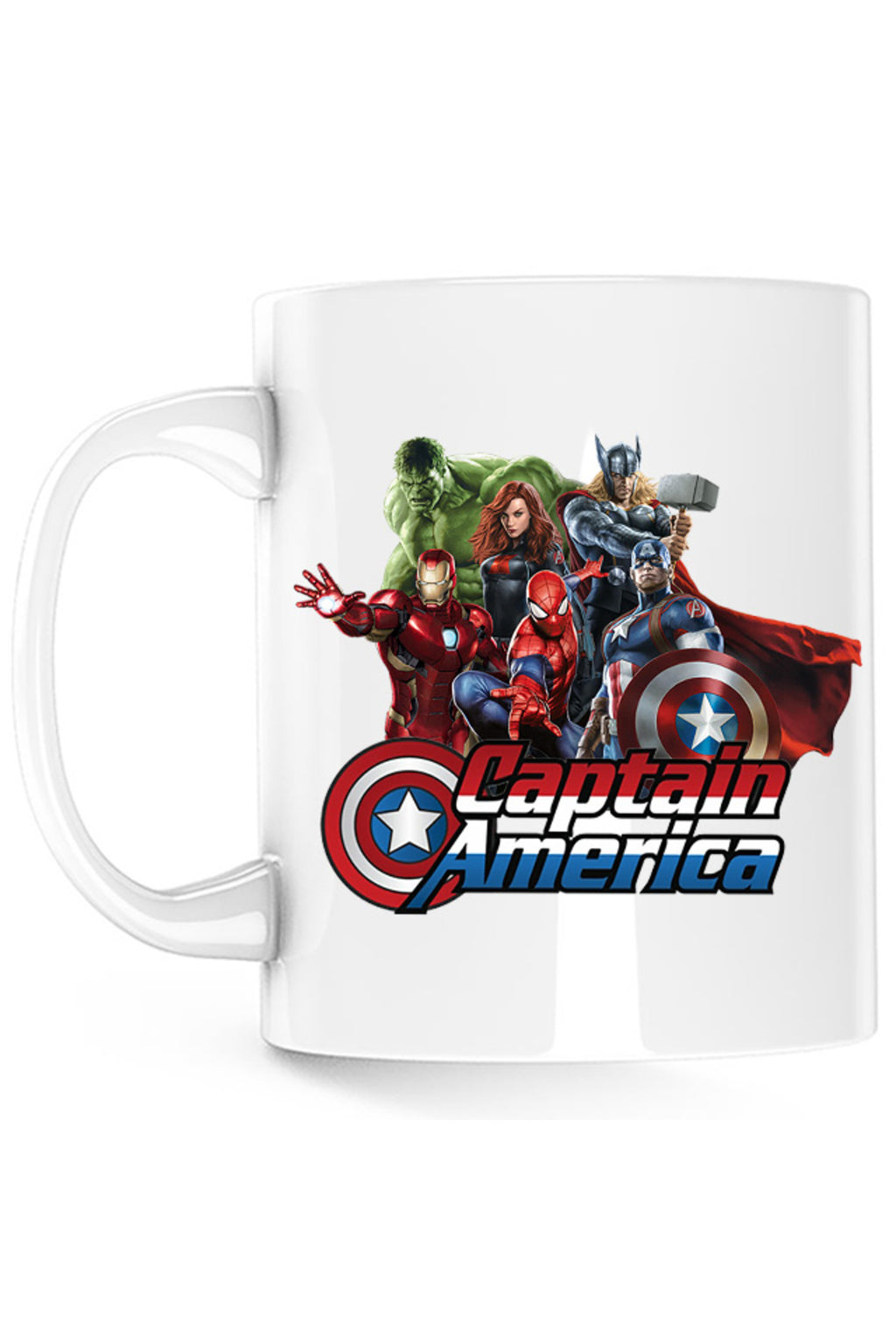 Cana Captain America Hulk Iron Man Catgirl Marvel DC Comics, alba, 330 ml