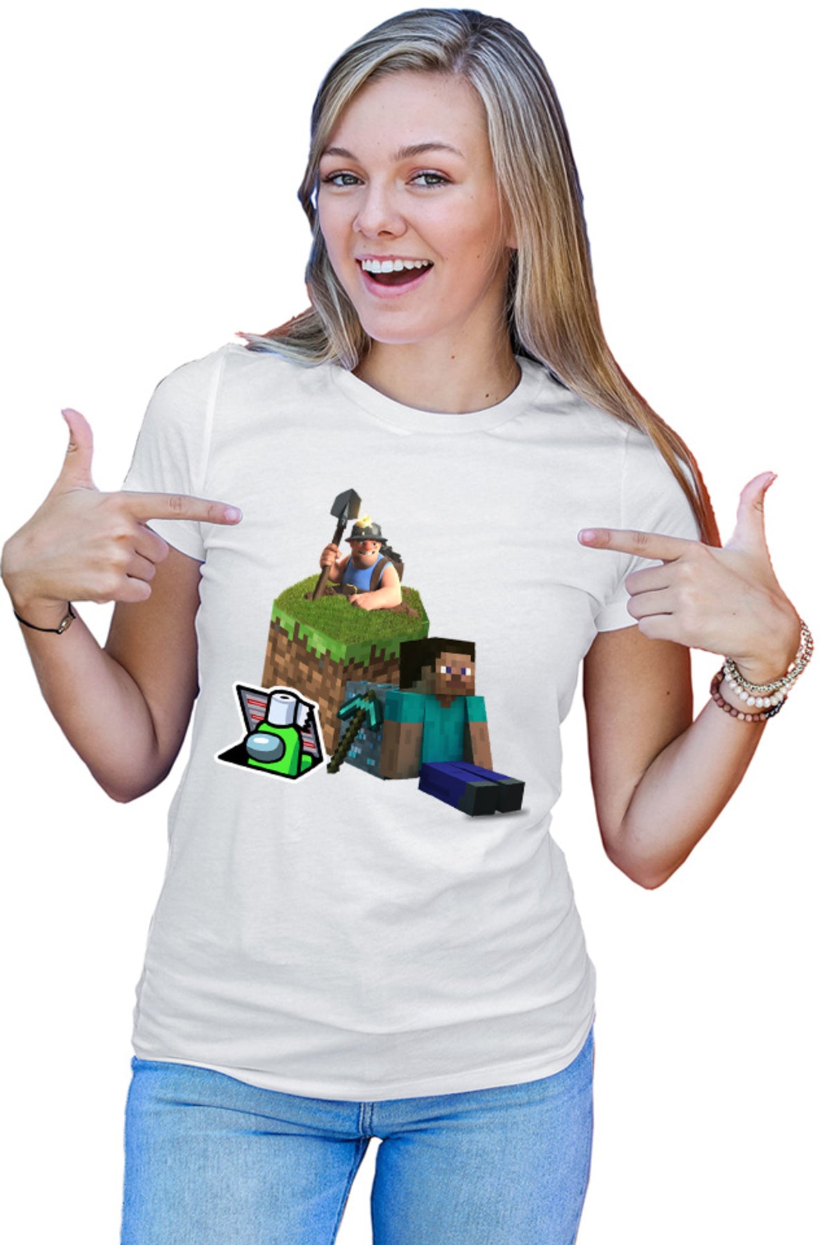 Tricou dama Clash of Clans RNG Minecraft Open World Among Us